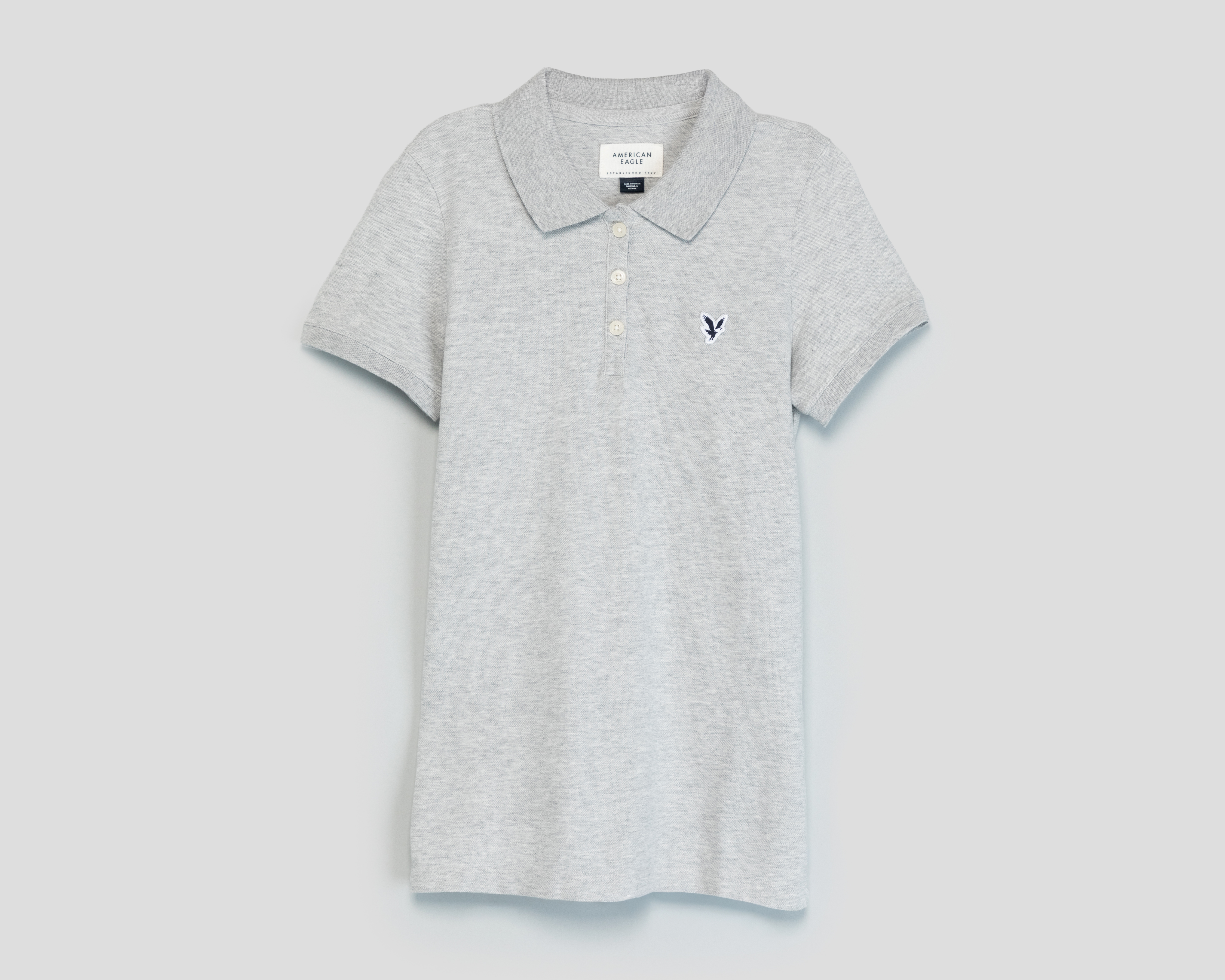 Playera Polo American Eagle Gris para Mujer