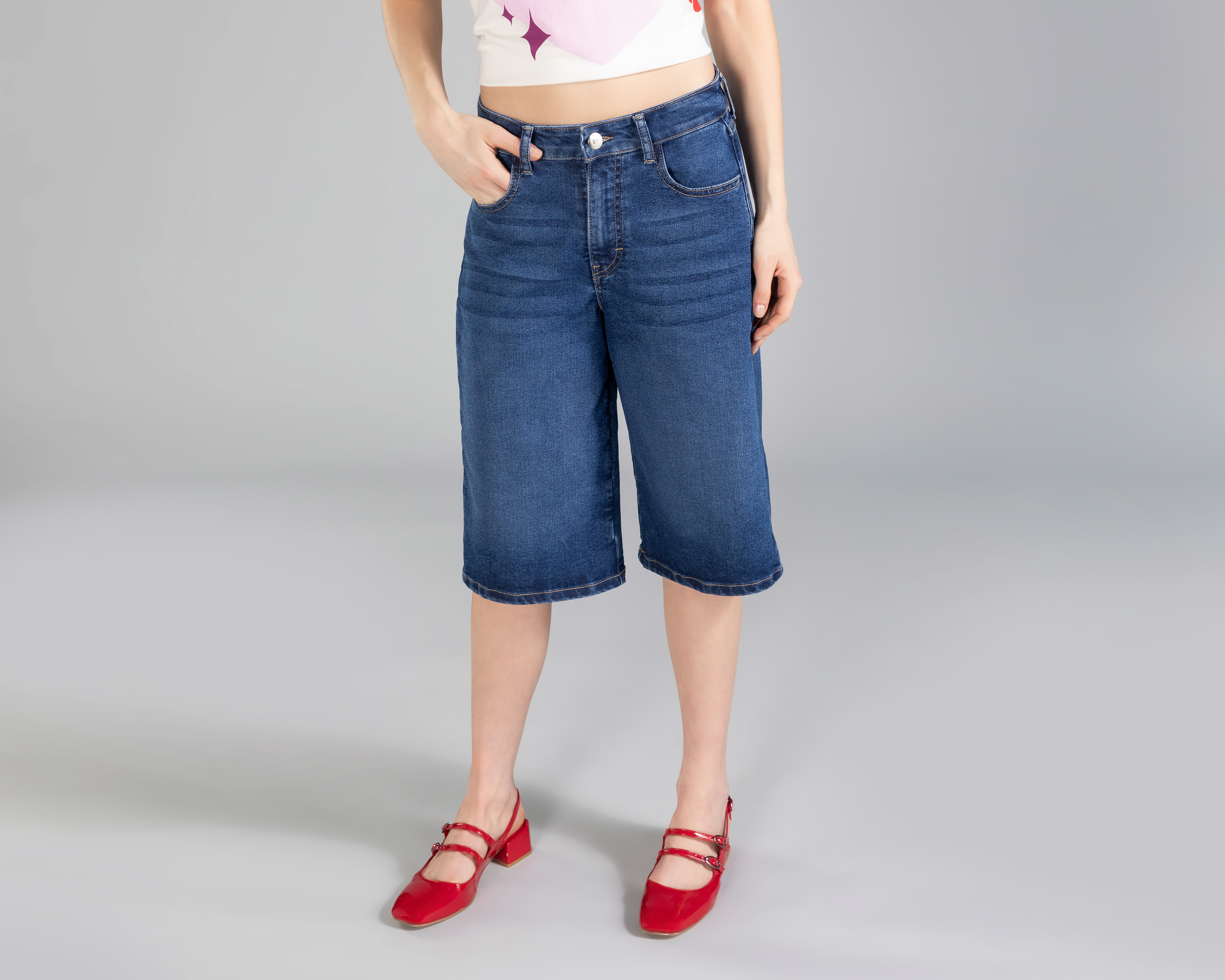 Foto 3 pulgar | Foto 2 | Pantalón Capri Strona de Mezclilla Juvenil