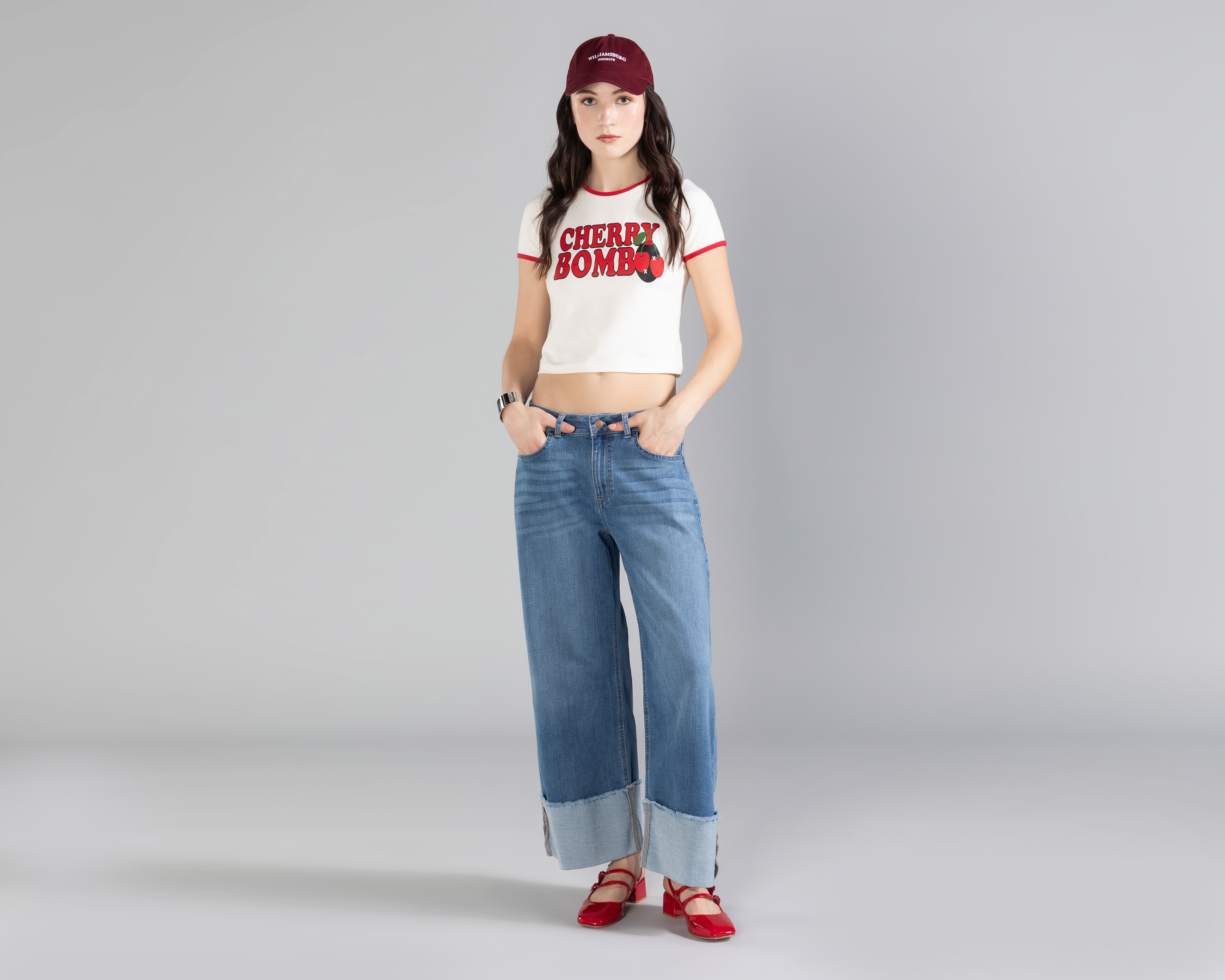 Jeans Wide Leg Strona para Mujer