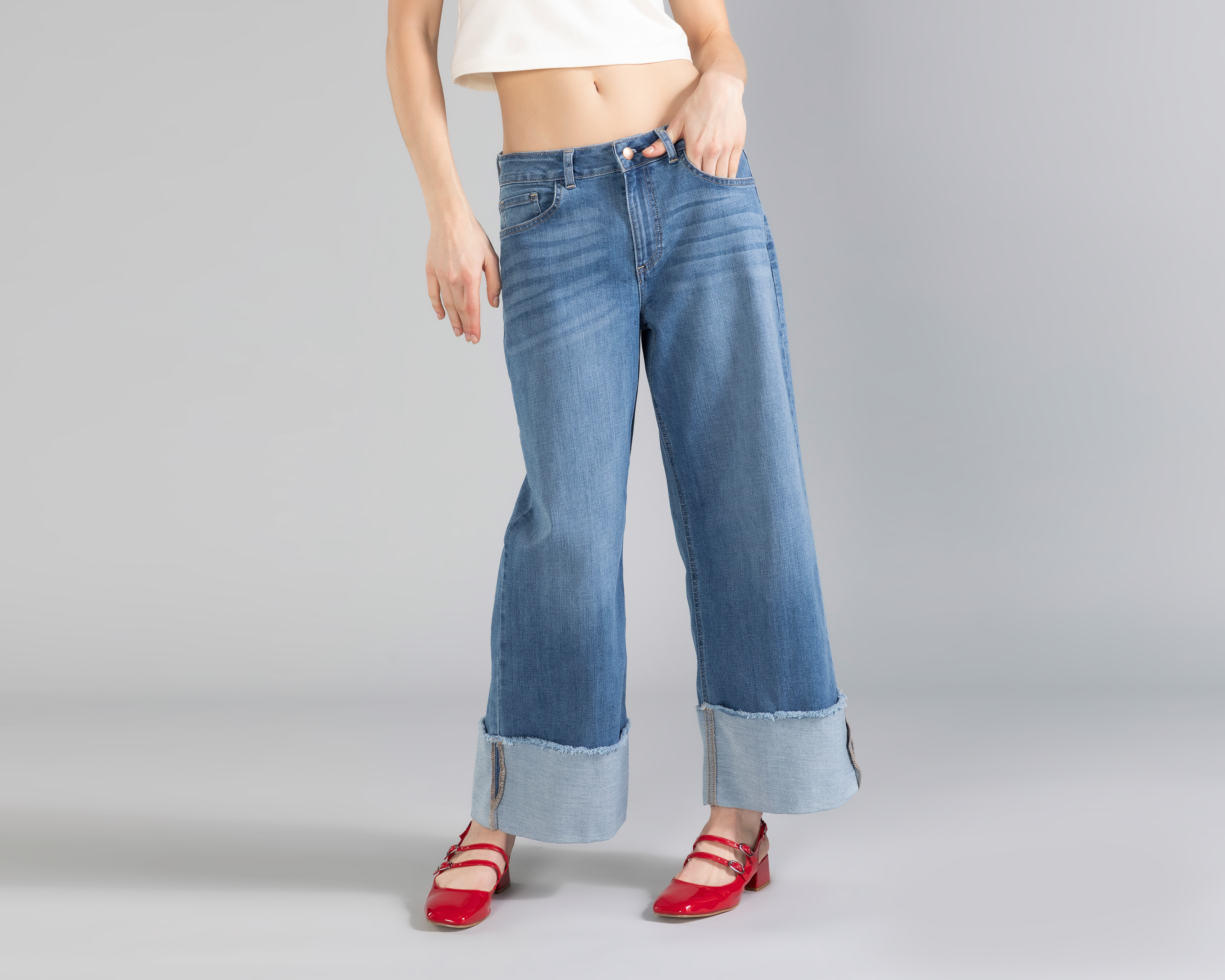 Foto 3 pulgar | Foto 2 | Jeans Wide Leg Strona para Mujer