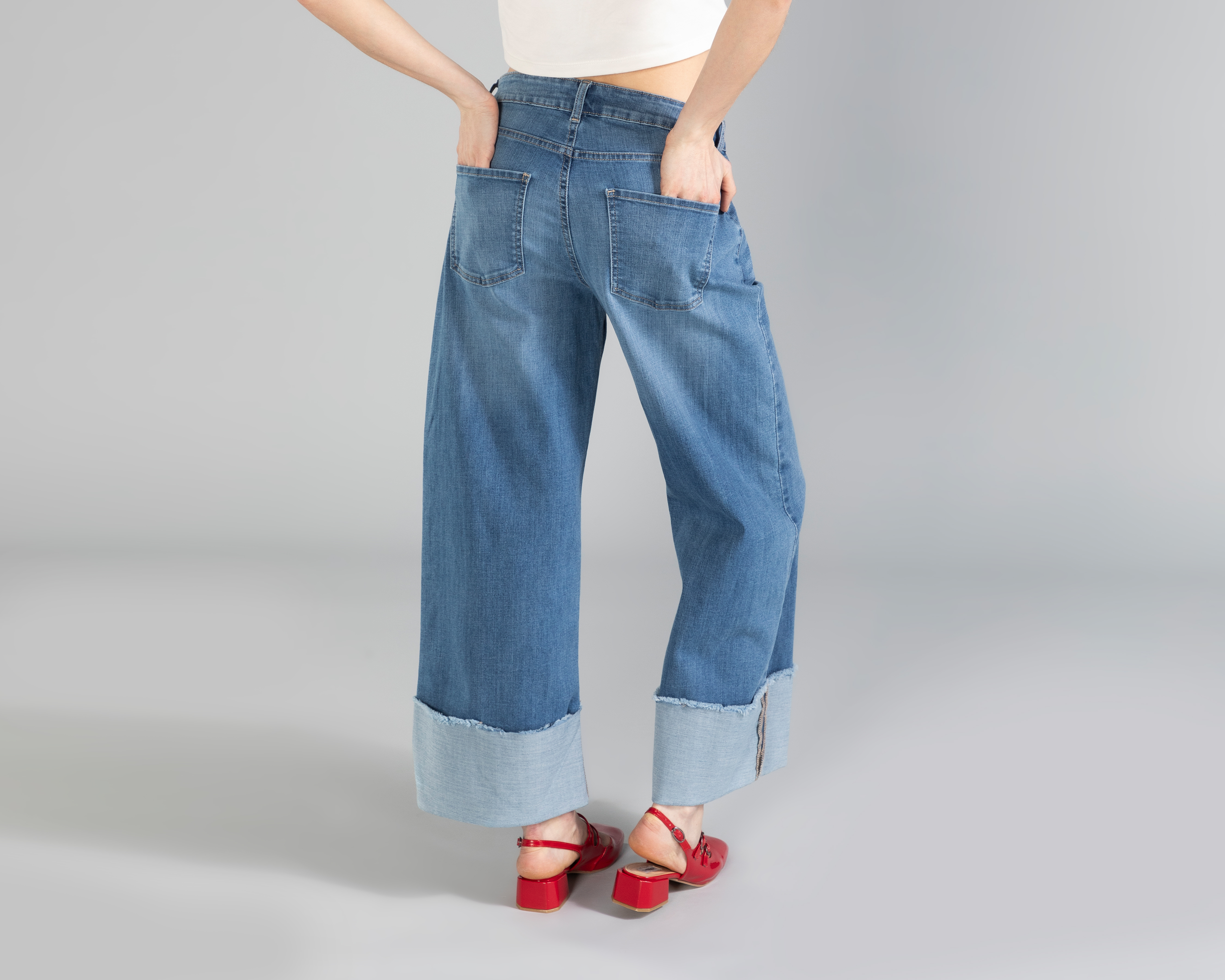 Foto 4 pulgar | Foto 3 | Jeans Wide Leg Strona para Mujer