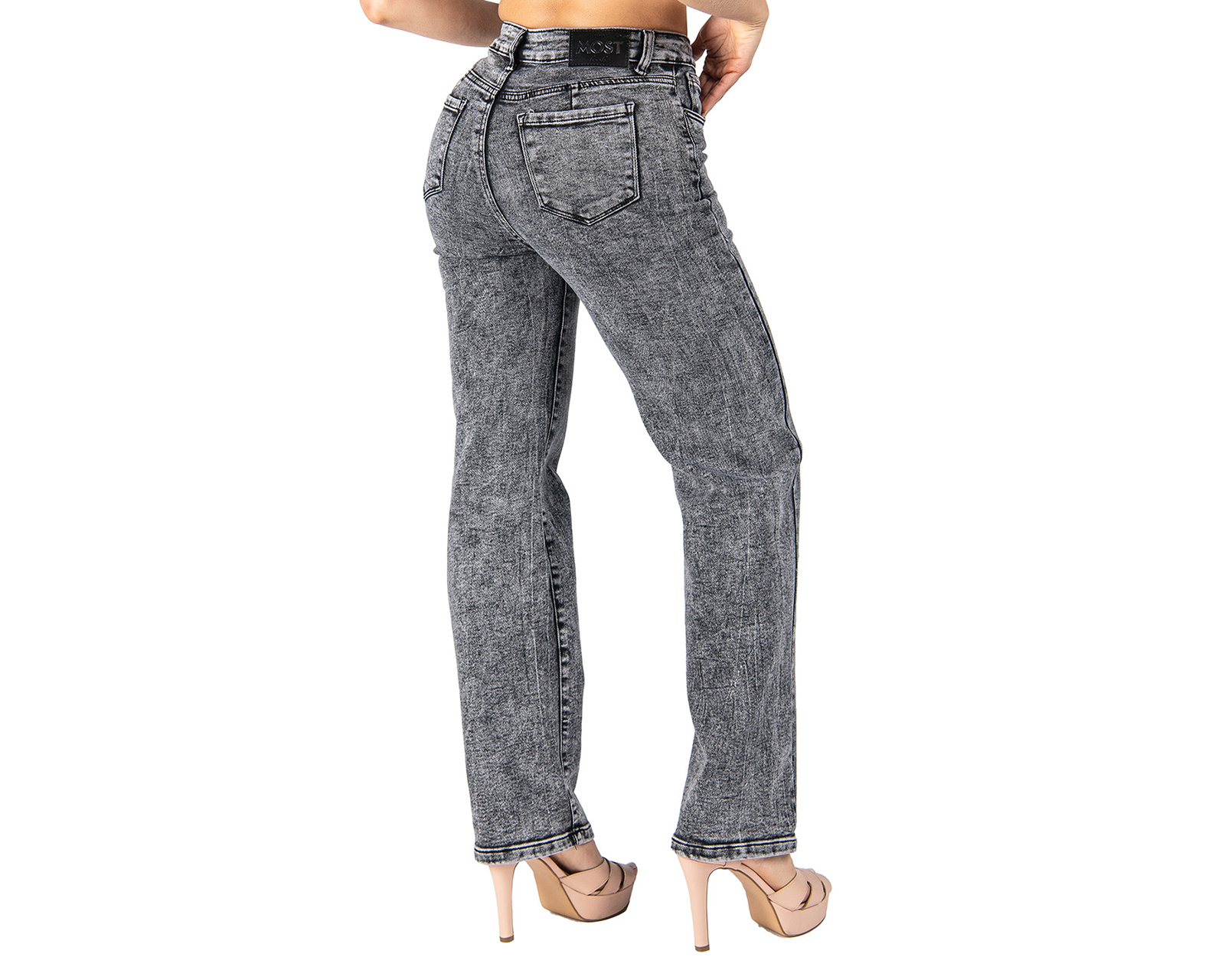 Foto 4 pulgar | Foto 3 | Jeans Straight Most Look para Mujer