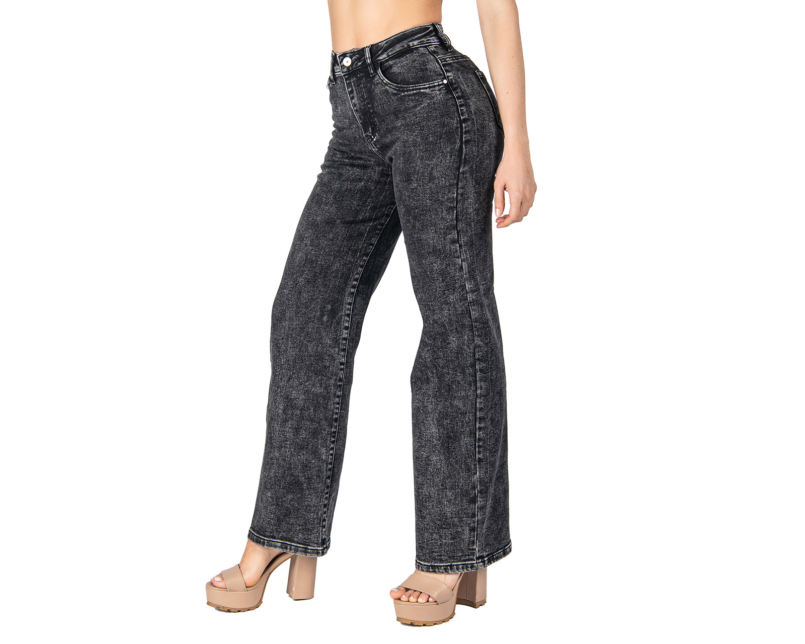 Foto 2 pulgar | Foto 1 | Jeans Wide Leg Most Look para Mujer