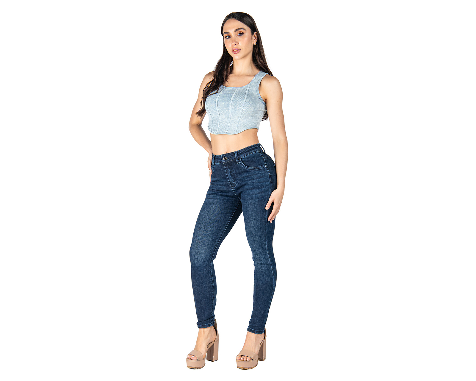 Foto 3 pulgar | Foto 2 | Jeans Skinny Most Look para Mujer