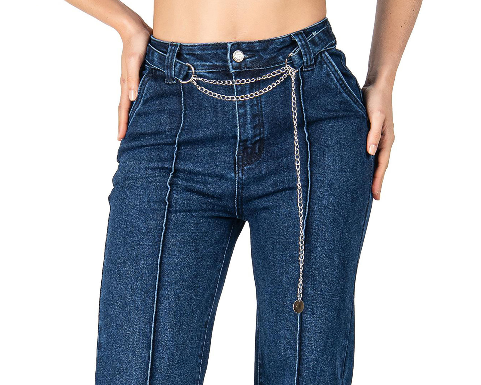 Foto 5 pulgar | Foto 4 | Jeans Wide Leg Most Look para Mujer