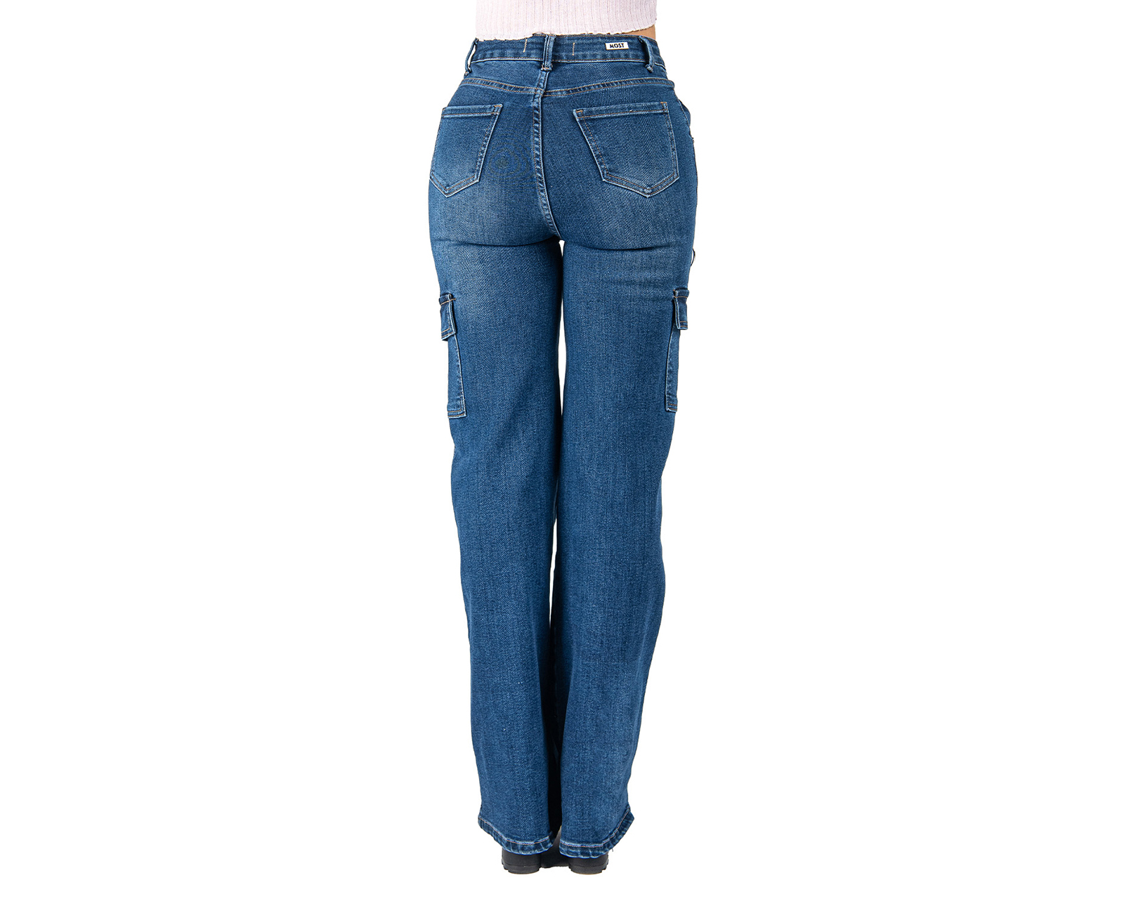 Foto 4 pulgar | Foto 3 | Jeans Wide Leg Most Look para Mujer