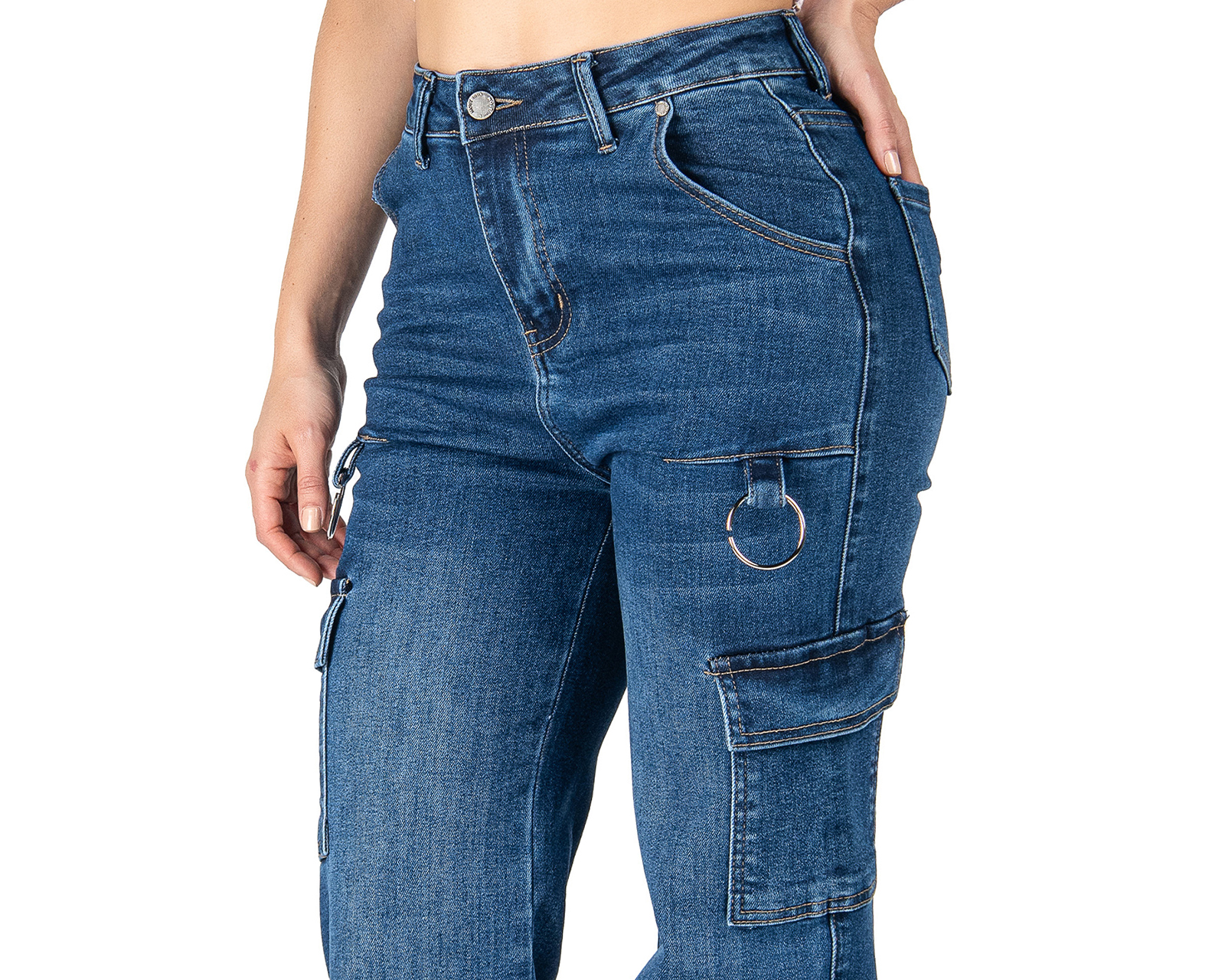 Foto 5 pulgar | Foto 4 | Jeans Wide Leg Most Look para Mujer