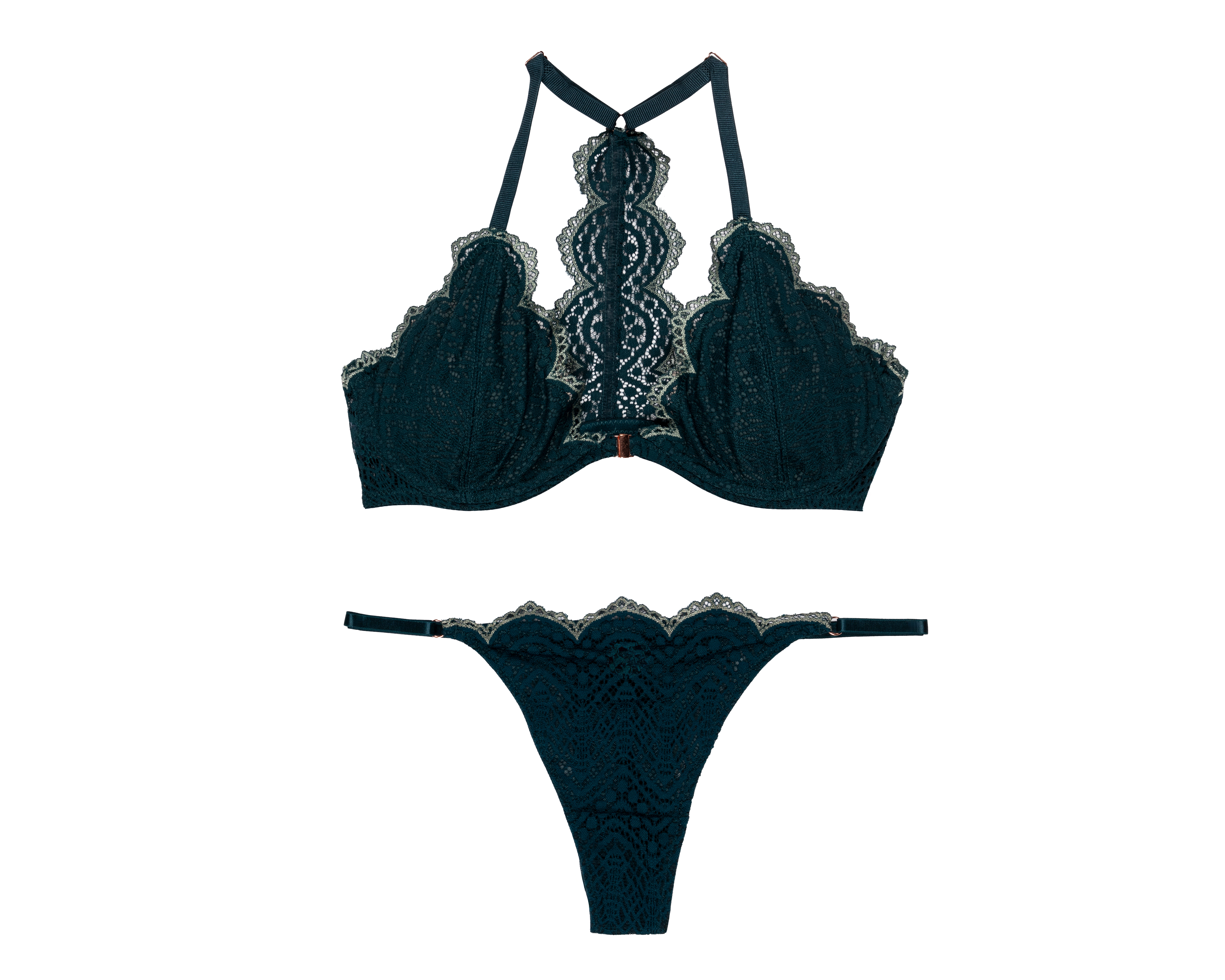 Coordinado de Encaje Carnival Copa Completa para Mujer 2 Pack