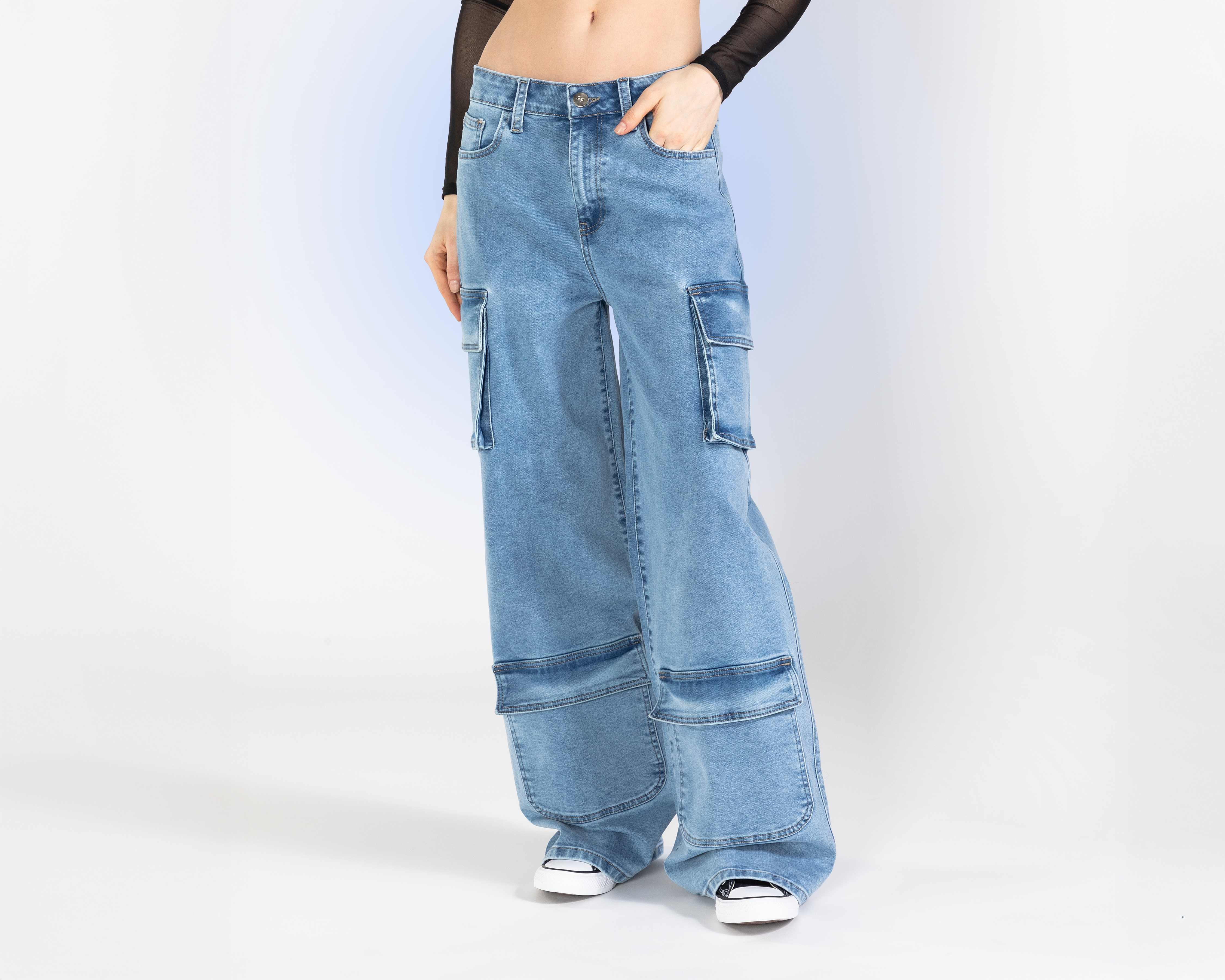 Foto 3 pulgar | Foto 2 | Jeans Wide Leg Strona para Mujer