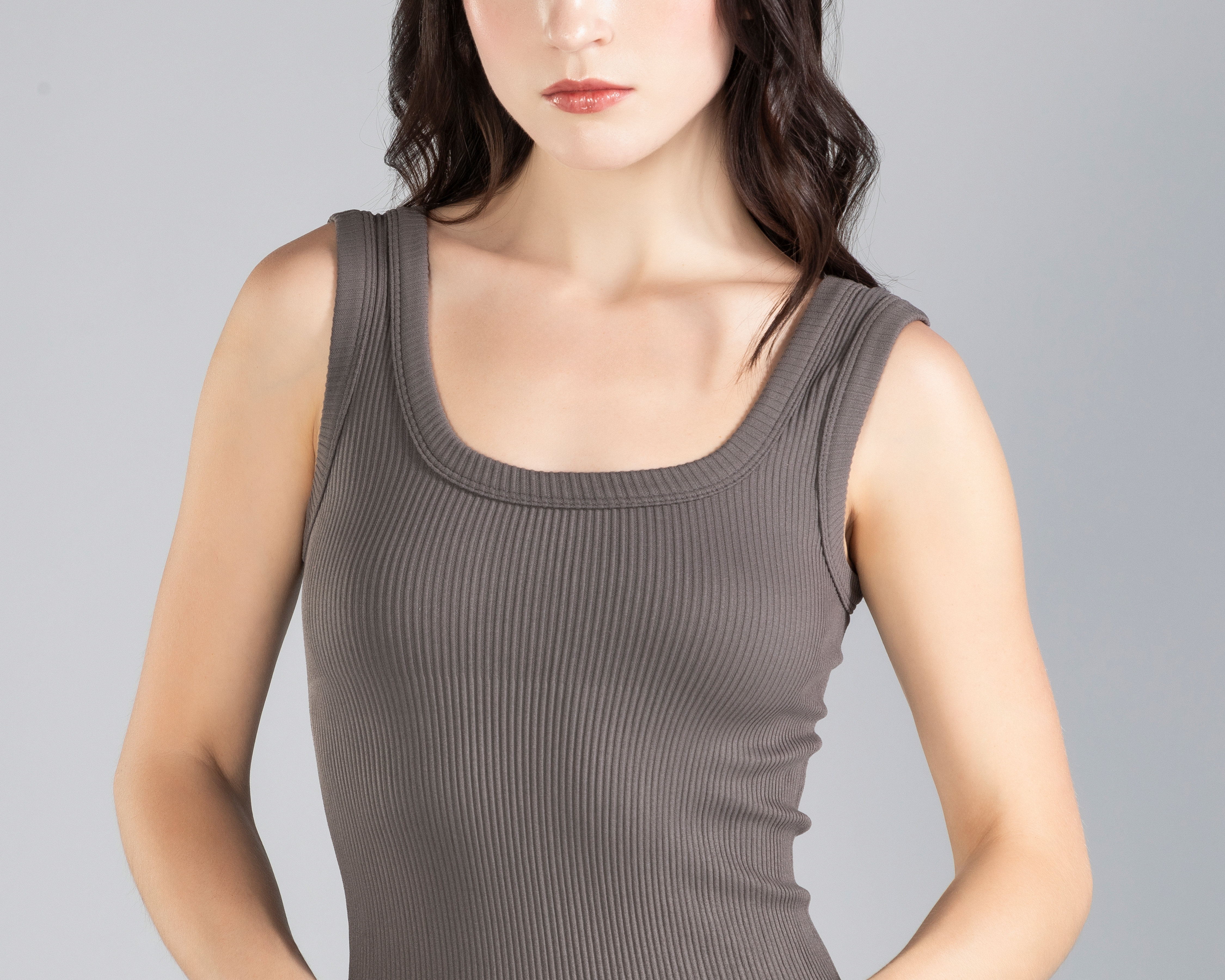 Foto 5 pulgar | Foto 4 | Vestido Casual Strona Gris Acanalado para Mujer