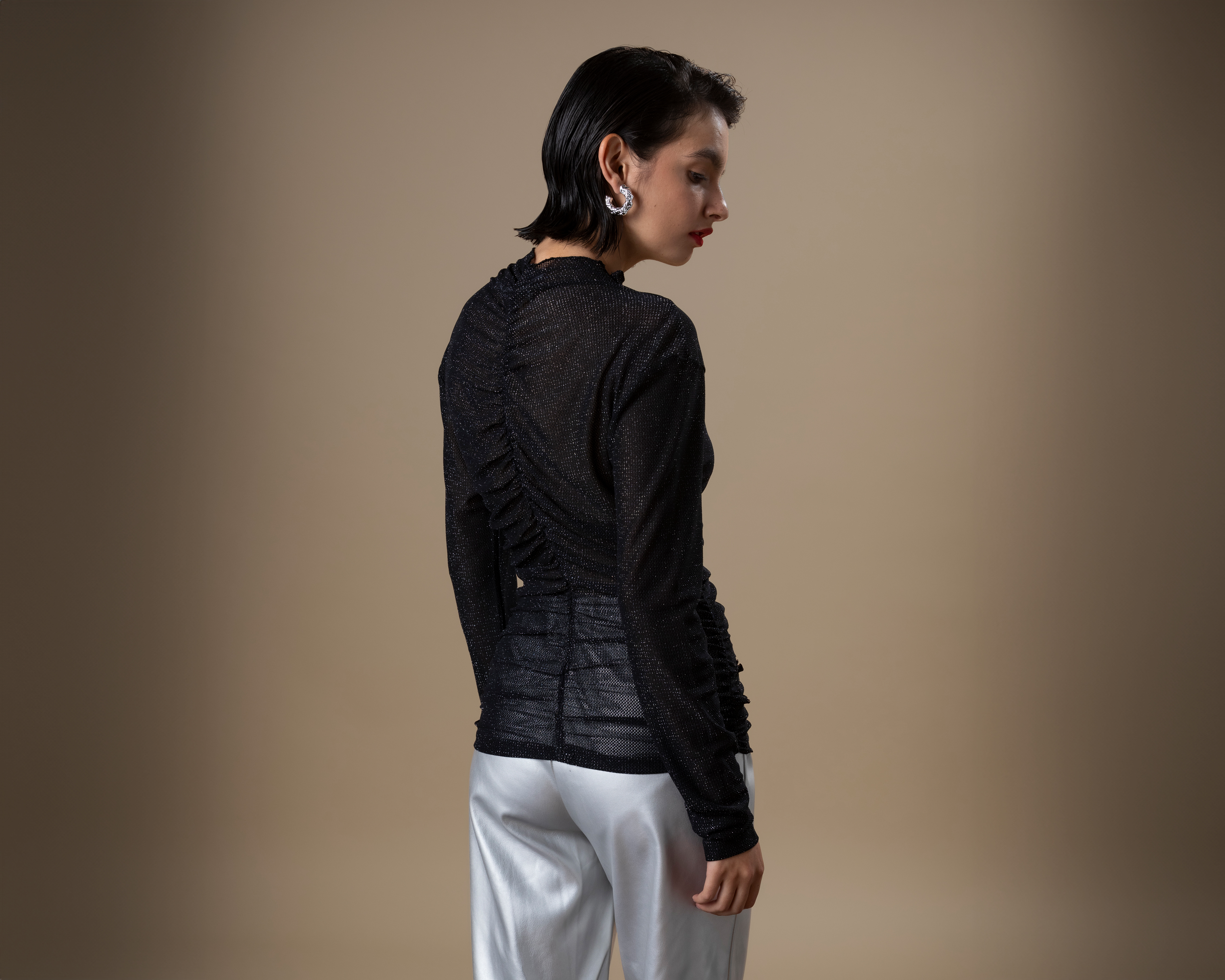 Foto 4 pulgar | Foto 3 | Blusa Manga Larga Strona para Mujer