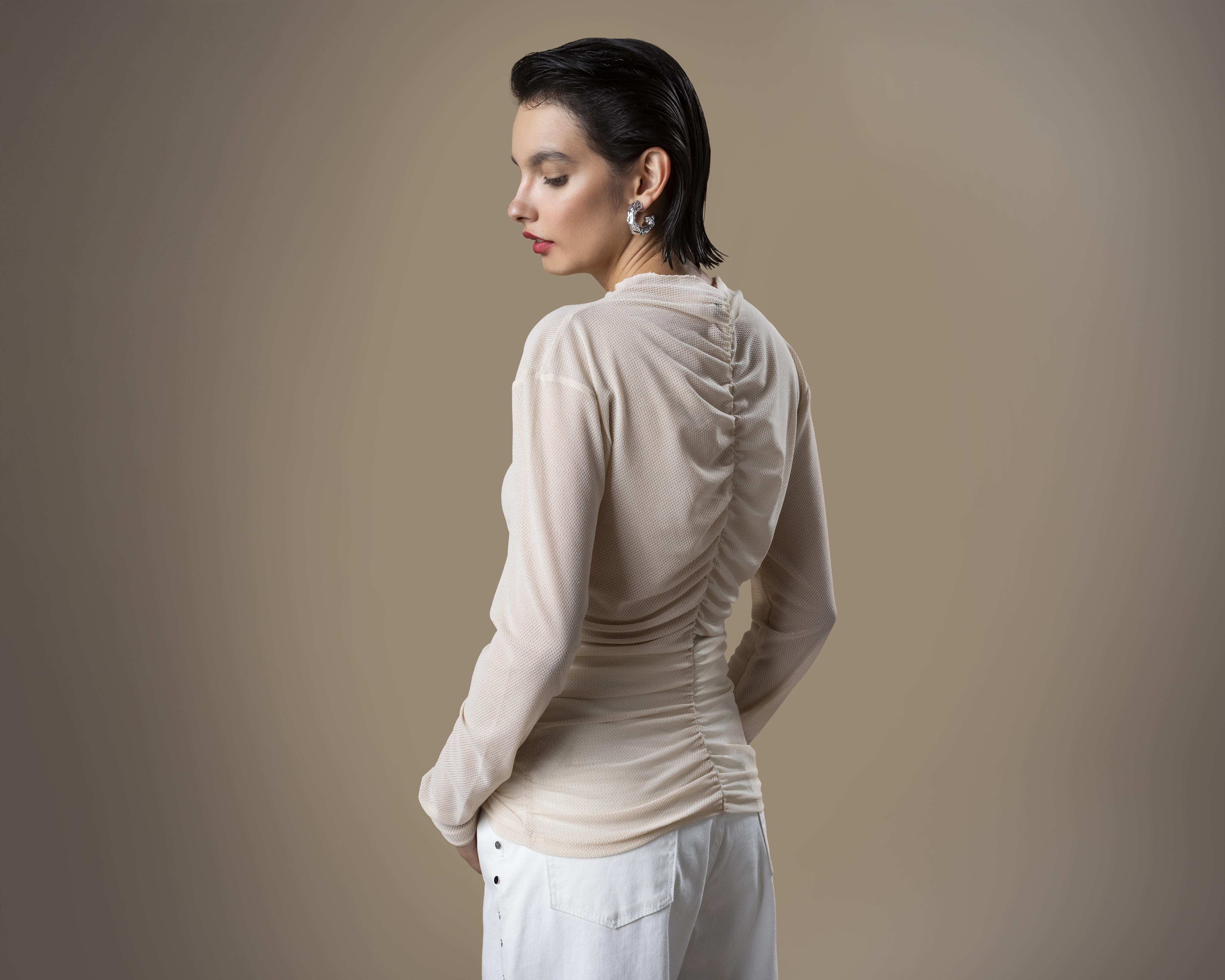 Foto 4 pulgar | Foto 3 | Blusa Manga Larga Strona para Mujer