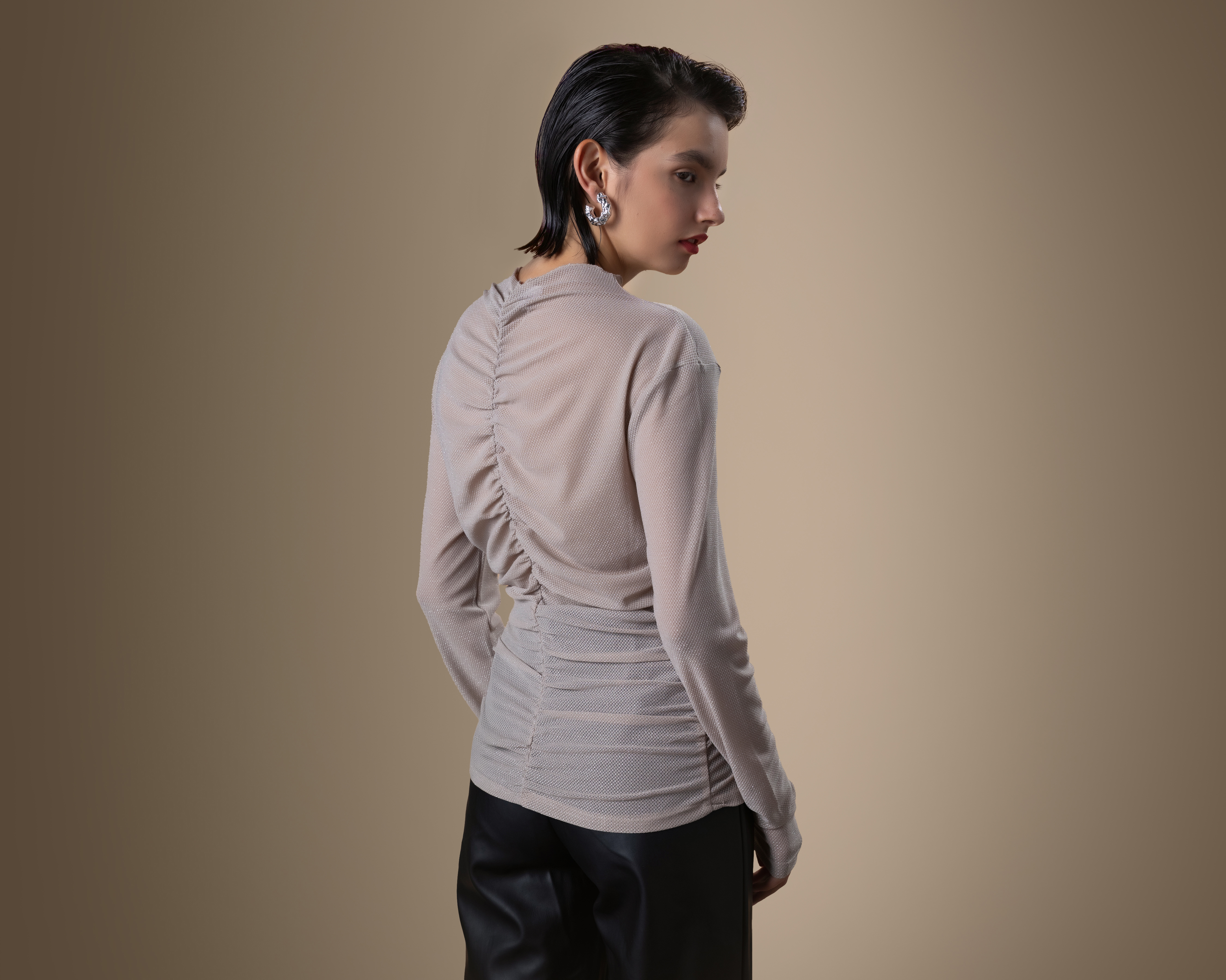 Foto 4 pulgar | Foto 3 | Blusa Manga Larga Strona para Mujer