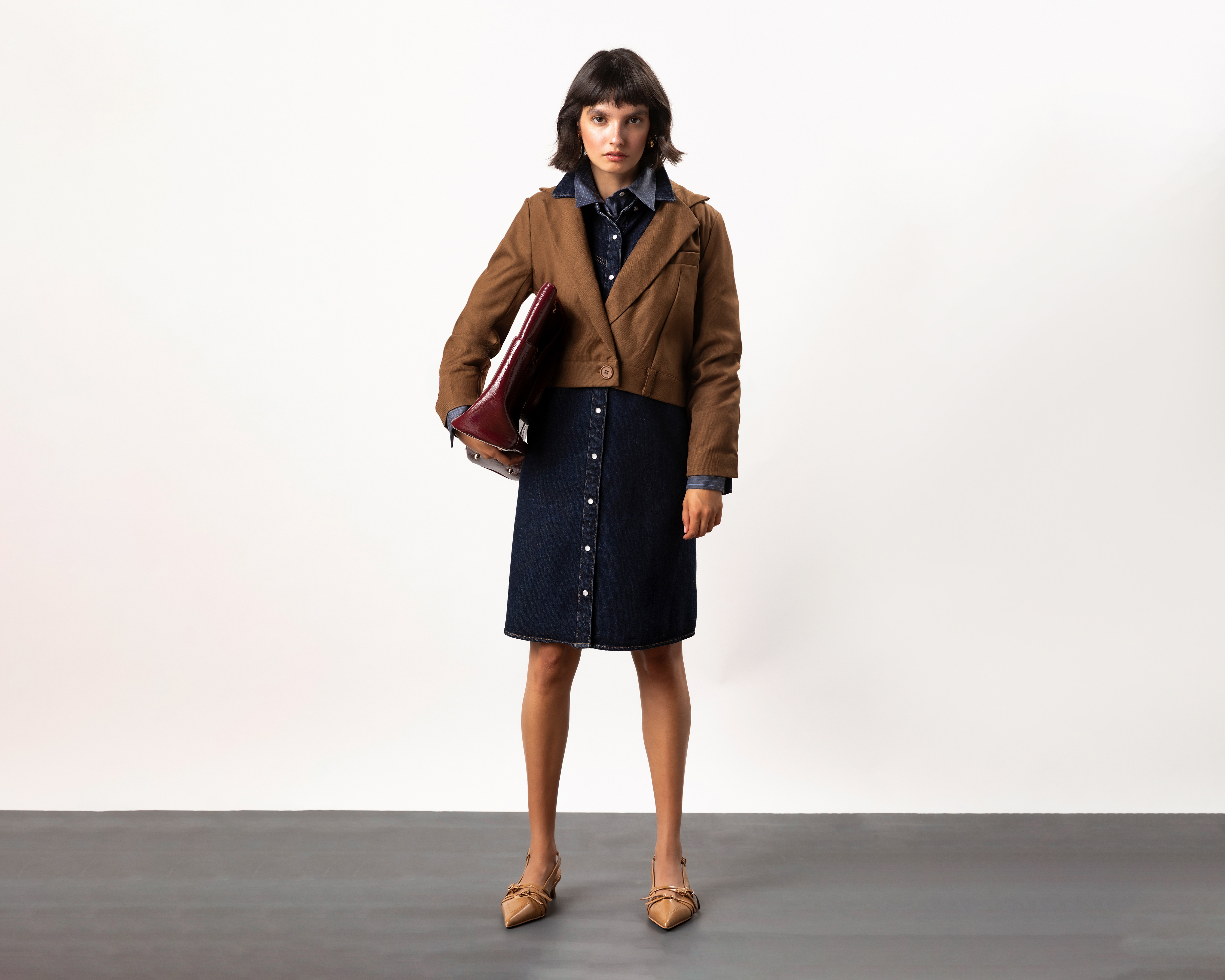 Chamarra Café Strona para Mujer