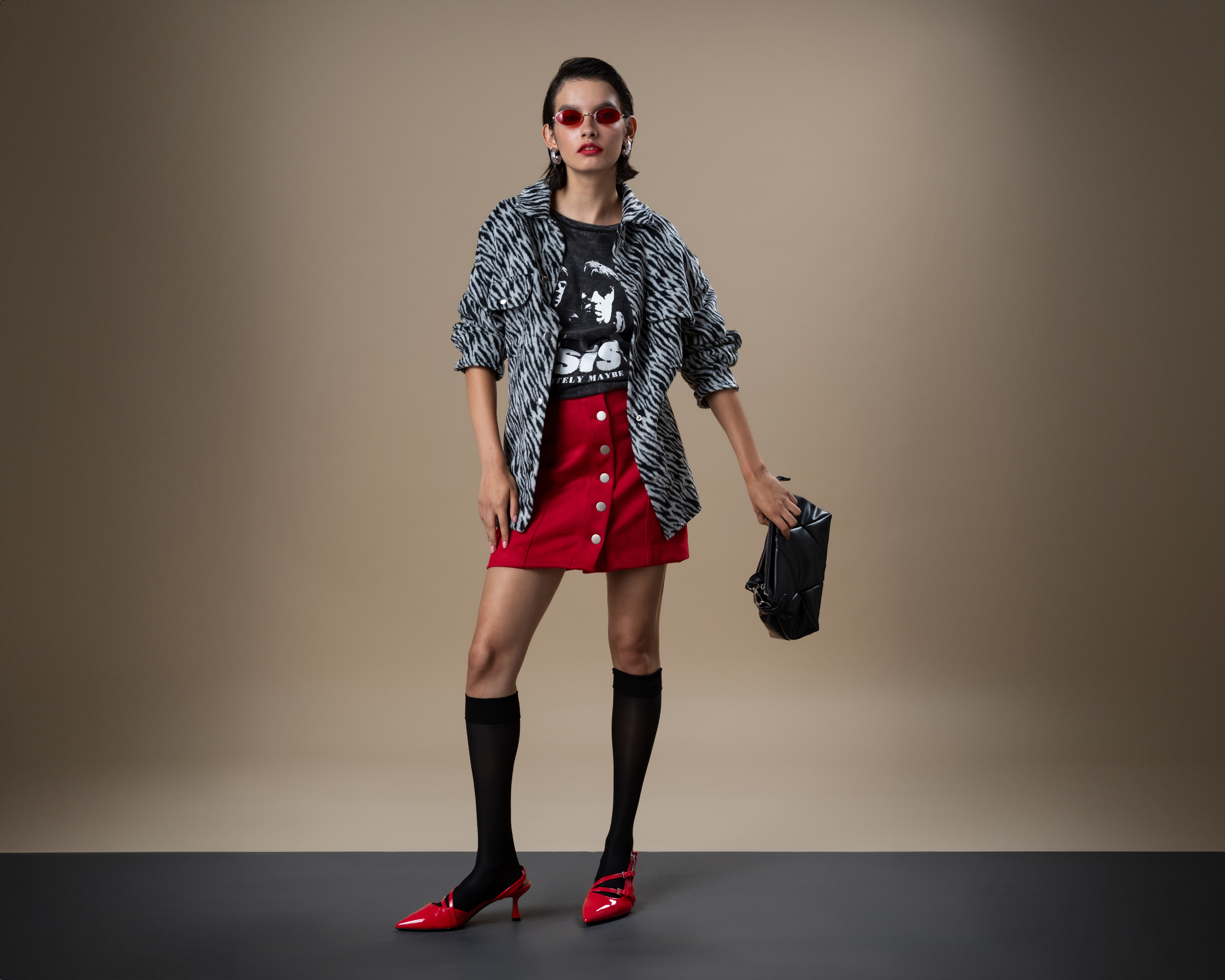 Abrigo Animal Print Strona para Mujer