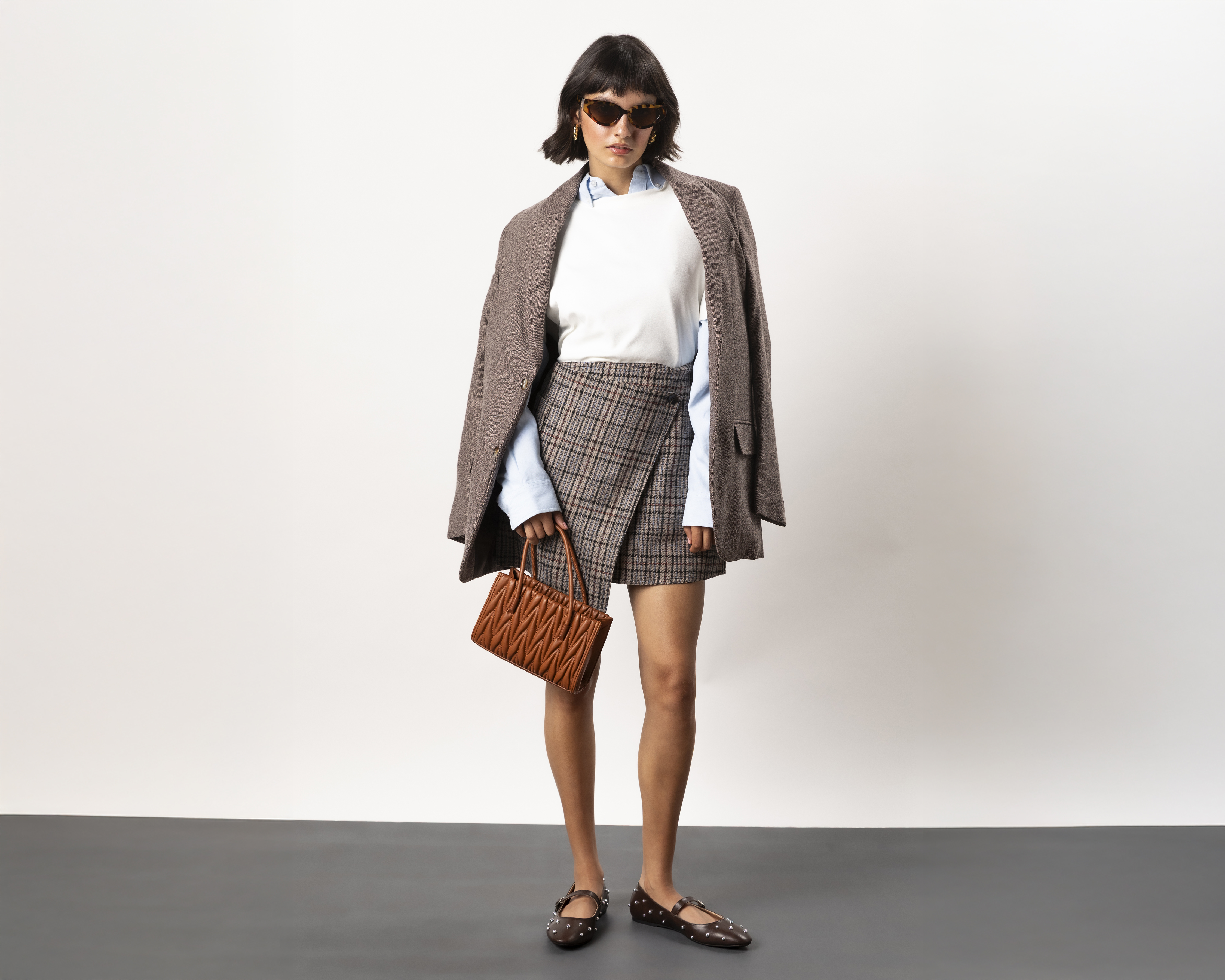 Falda Mini Strona a Cuadros para Mujer