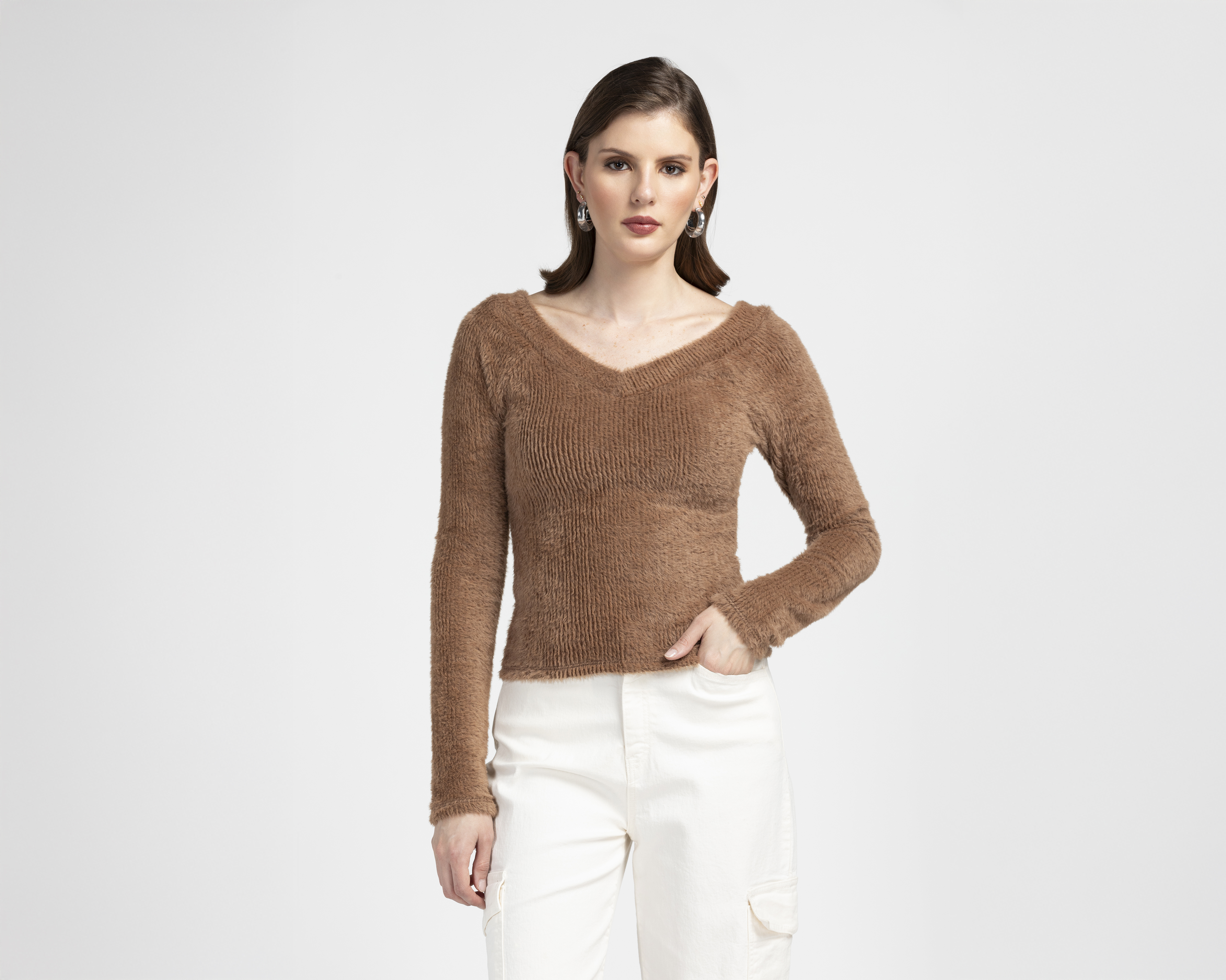 Foto 2 pulgar | Foto 1 | Blusa Manga Larga Sahara para Mujer