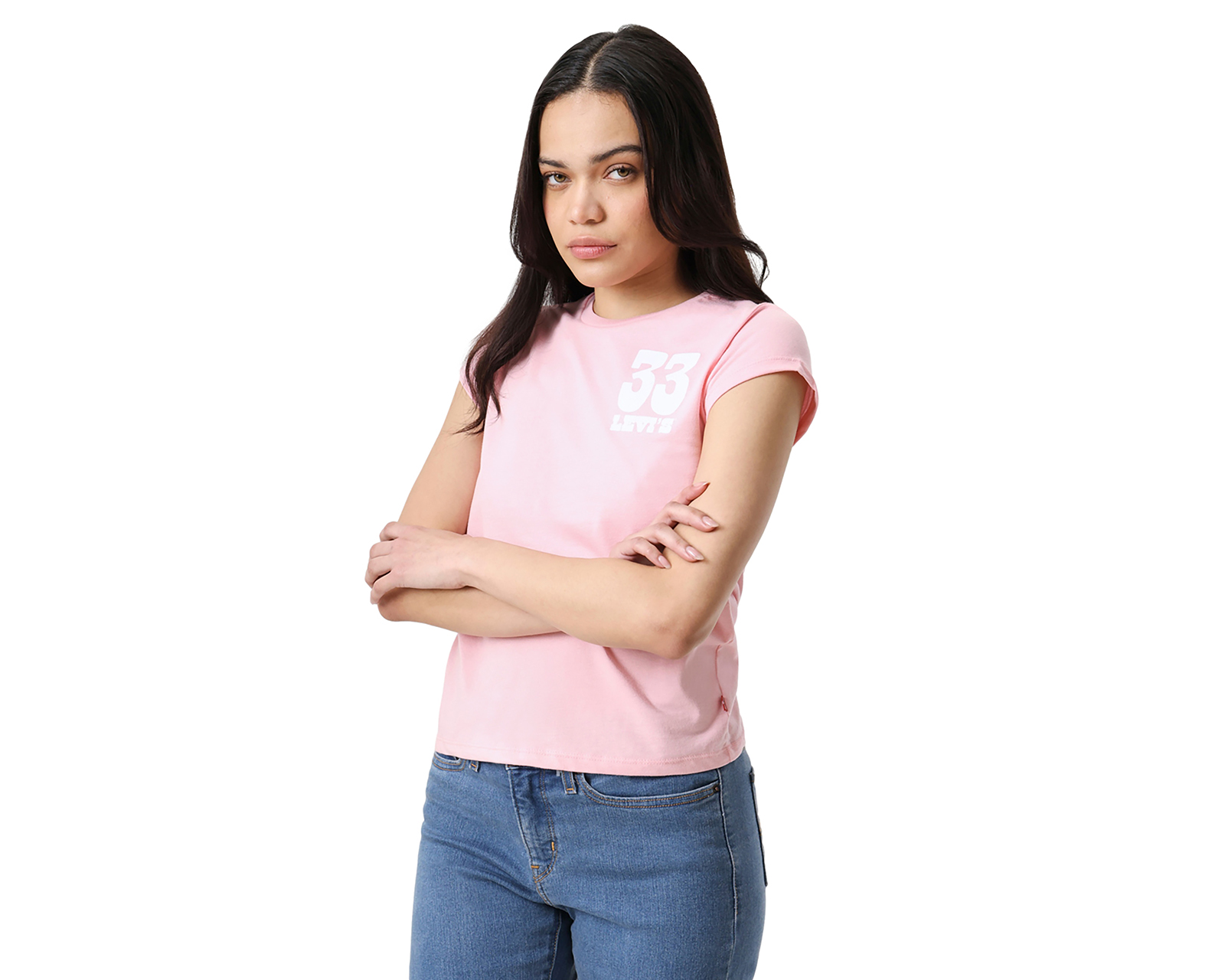 Foto 6 pulgar | Foto 5 | Playera Rosa Levi's para Mujer