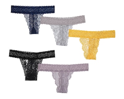Foto 1 | Foto 1 | Tanga de Encaje Activa para Mujer 5 Piezas