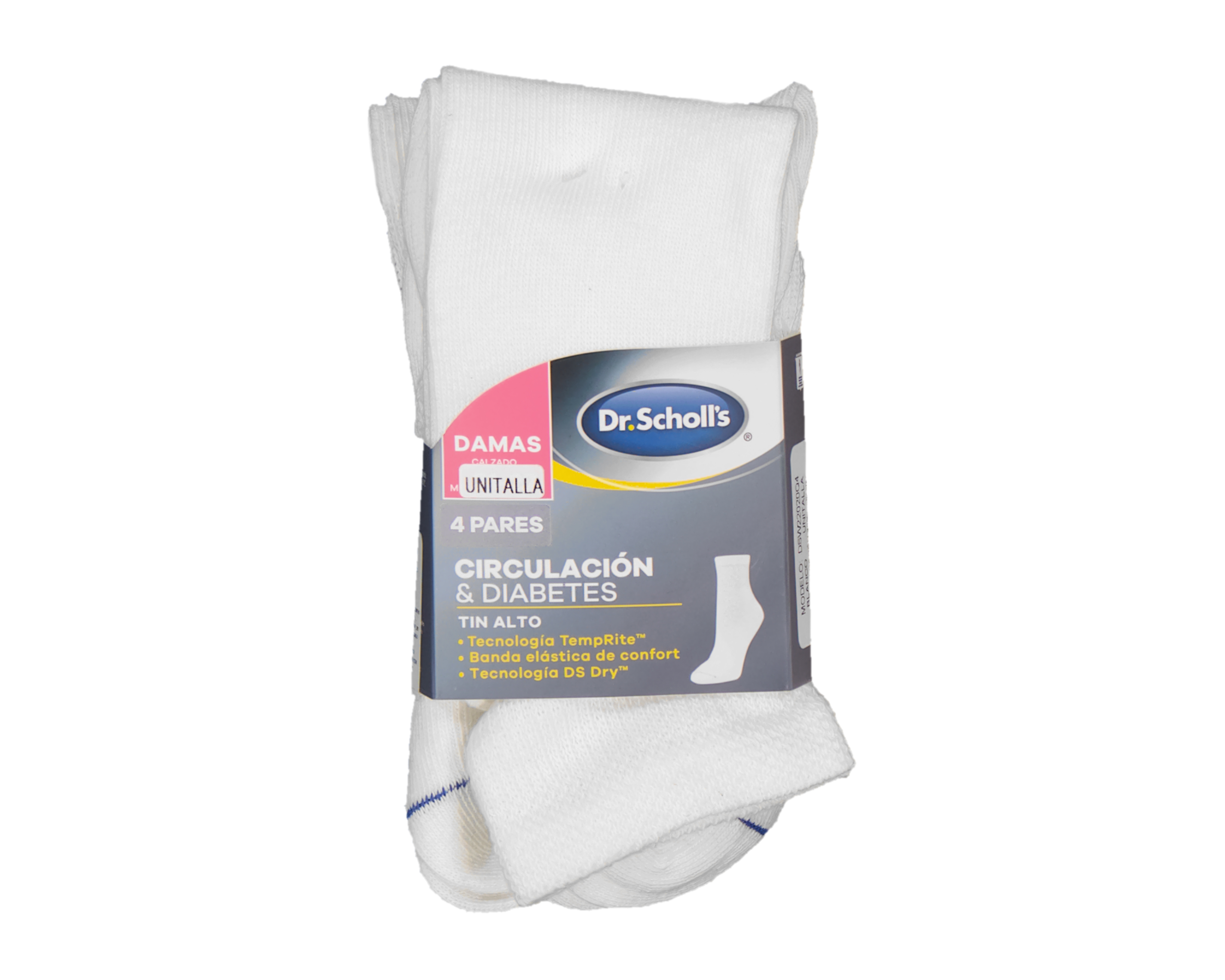 Foto 4 pulgar | Foto 3 | Calcetines para Personas con Diabetes Dr. Scholl's para Mujer 4 Pares