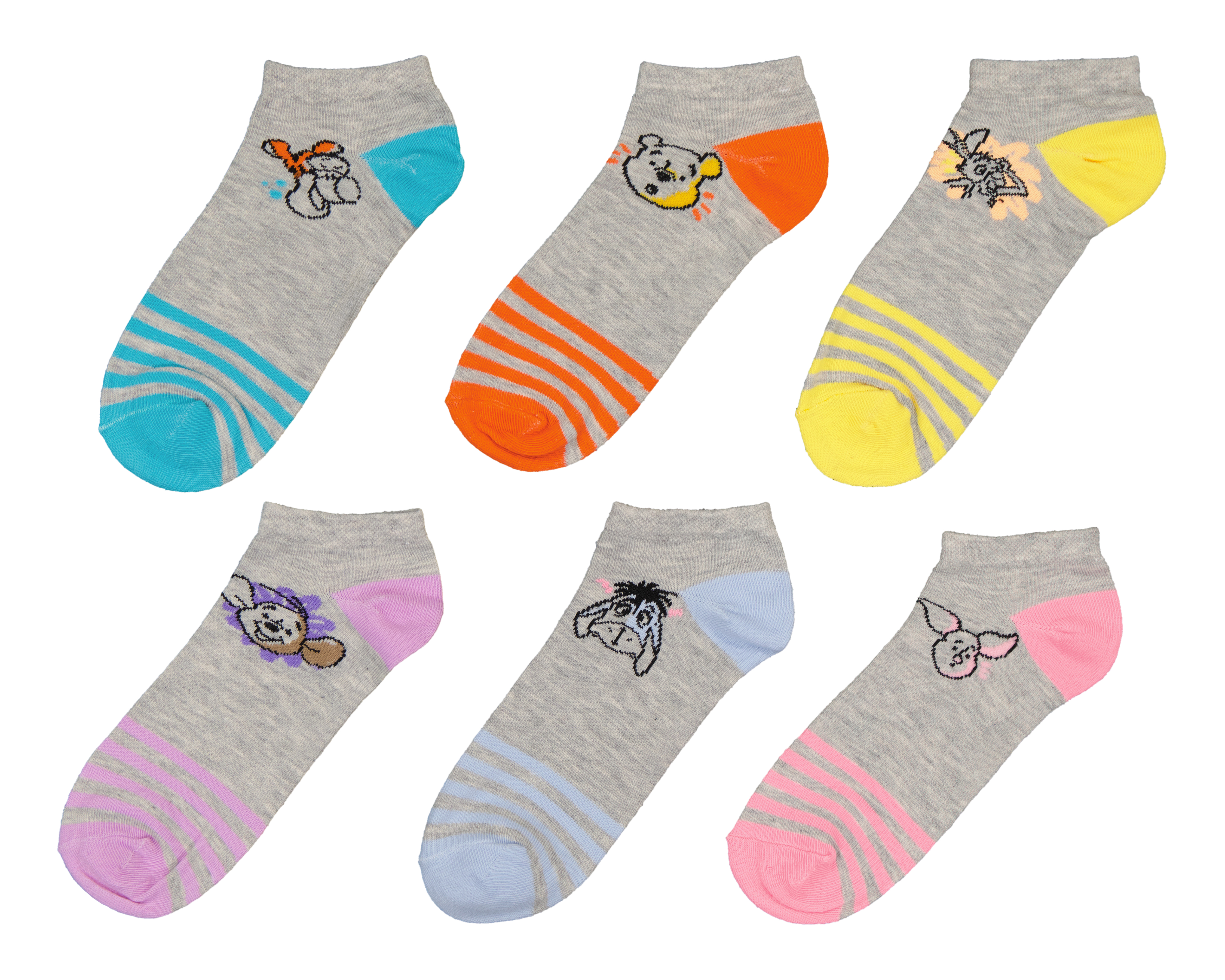 Calcetas Tines Disney Winnie Pooh para Mujer 6 Pares
