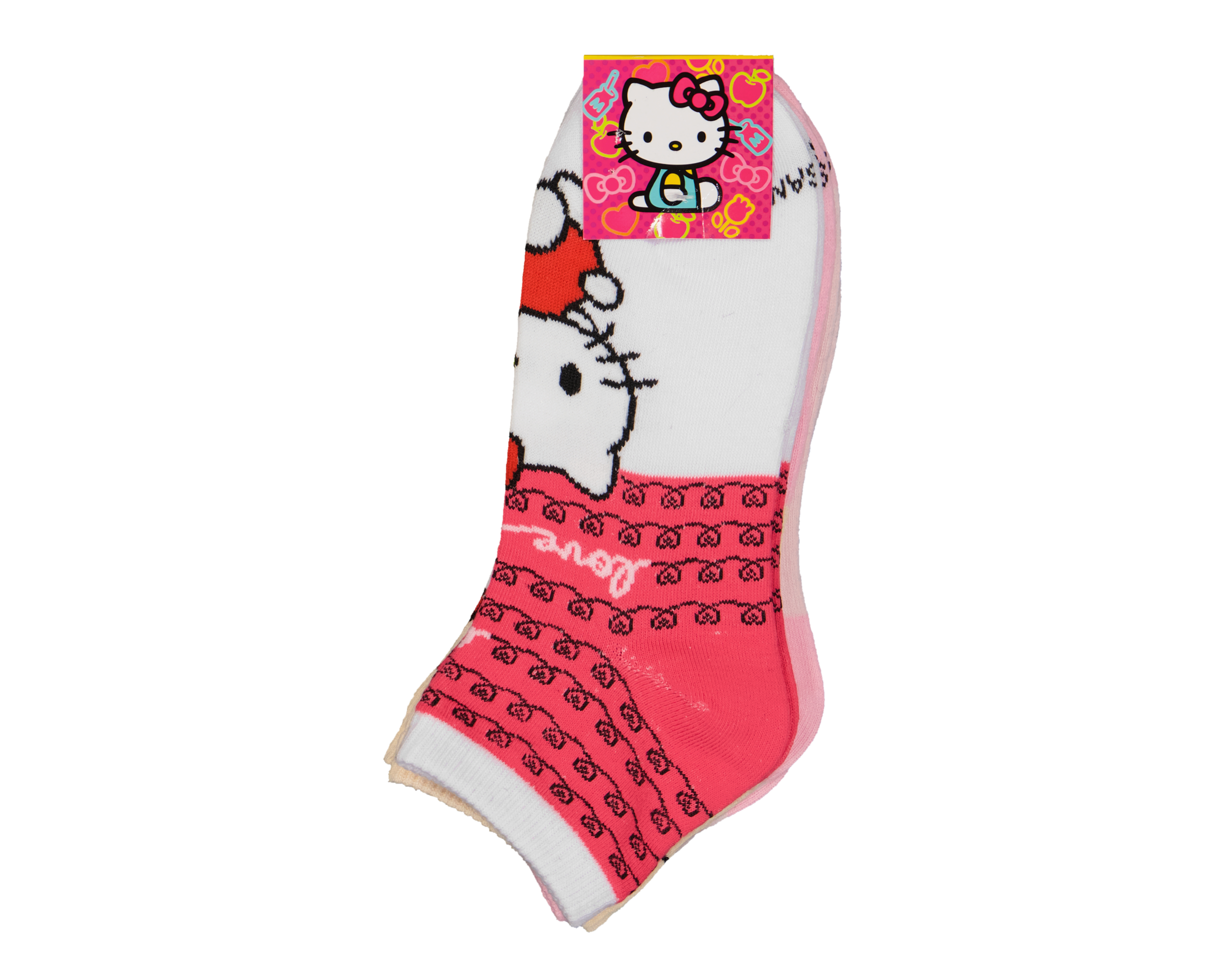 Foto 4 pulgar | Foto 3 | Calcetas Hello Kitty para Mujer 3 Pares
