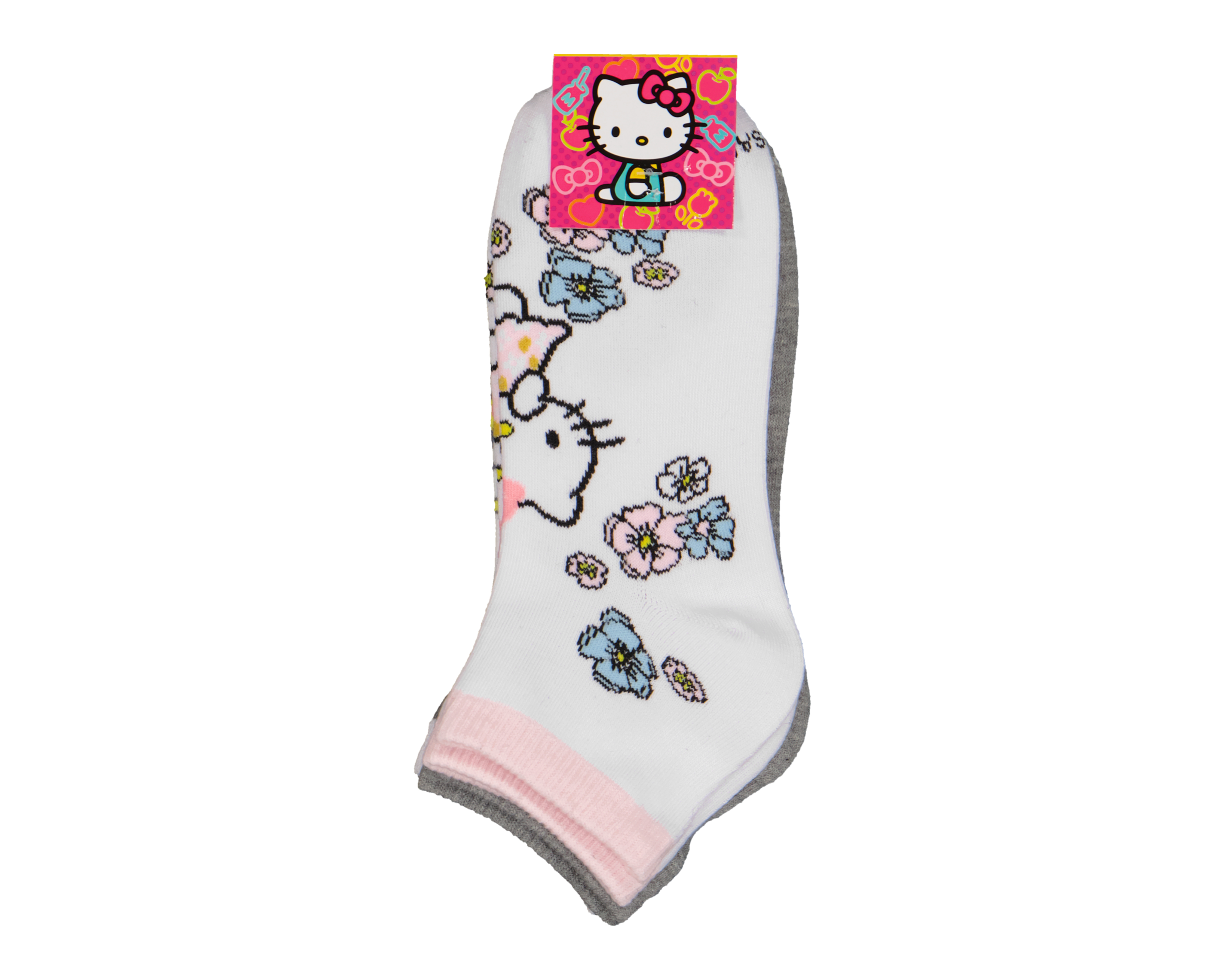 Foto 4 pulgar | Foto 3 | Calcetas Hello Kitty para Mujer 3 Pares
