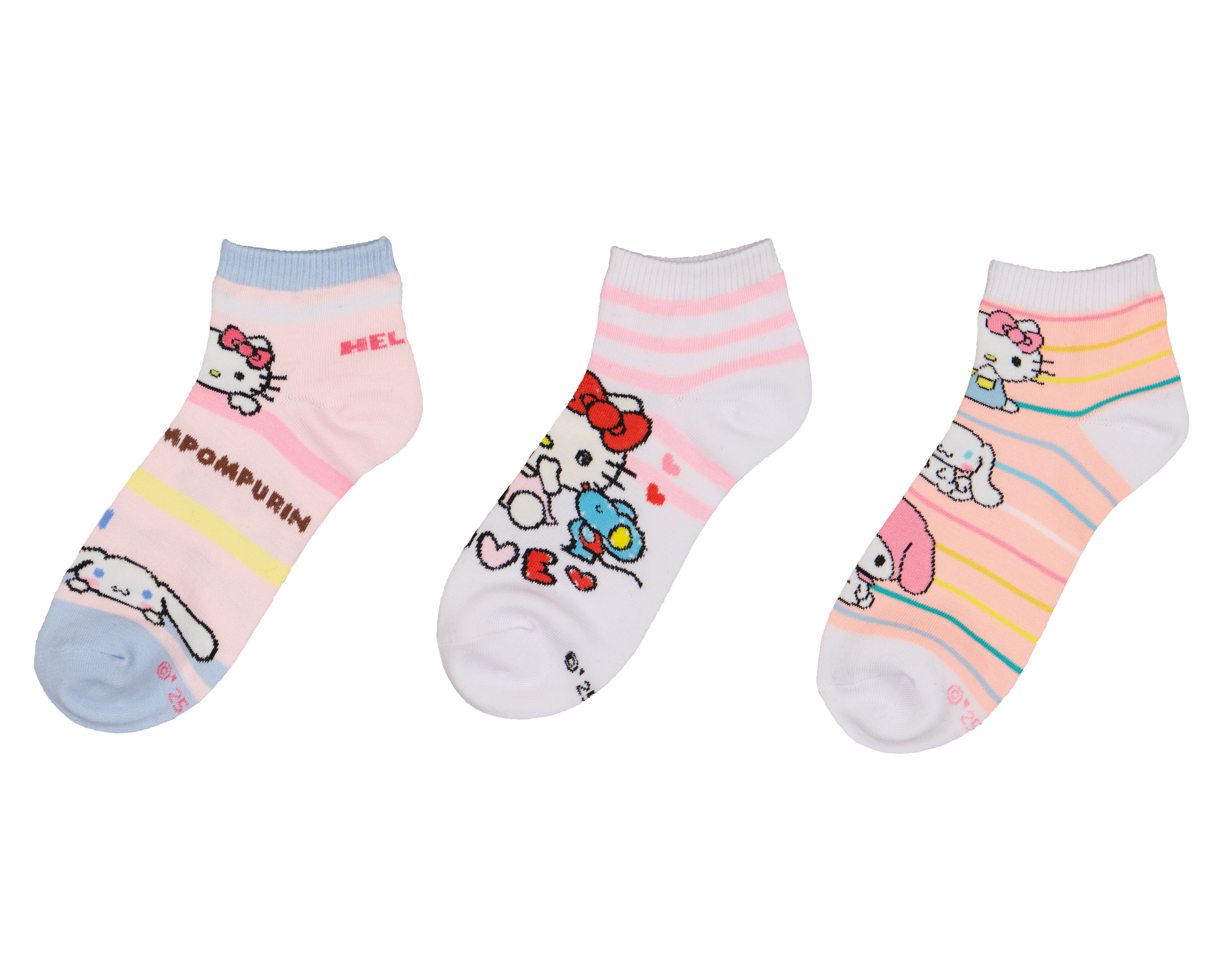 Calcetas Hello Kitty para Mujer 3 Pares