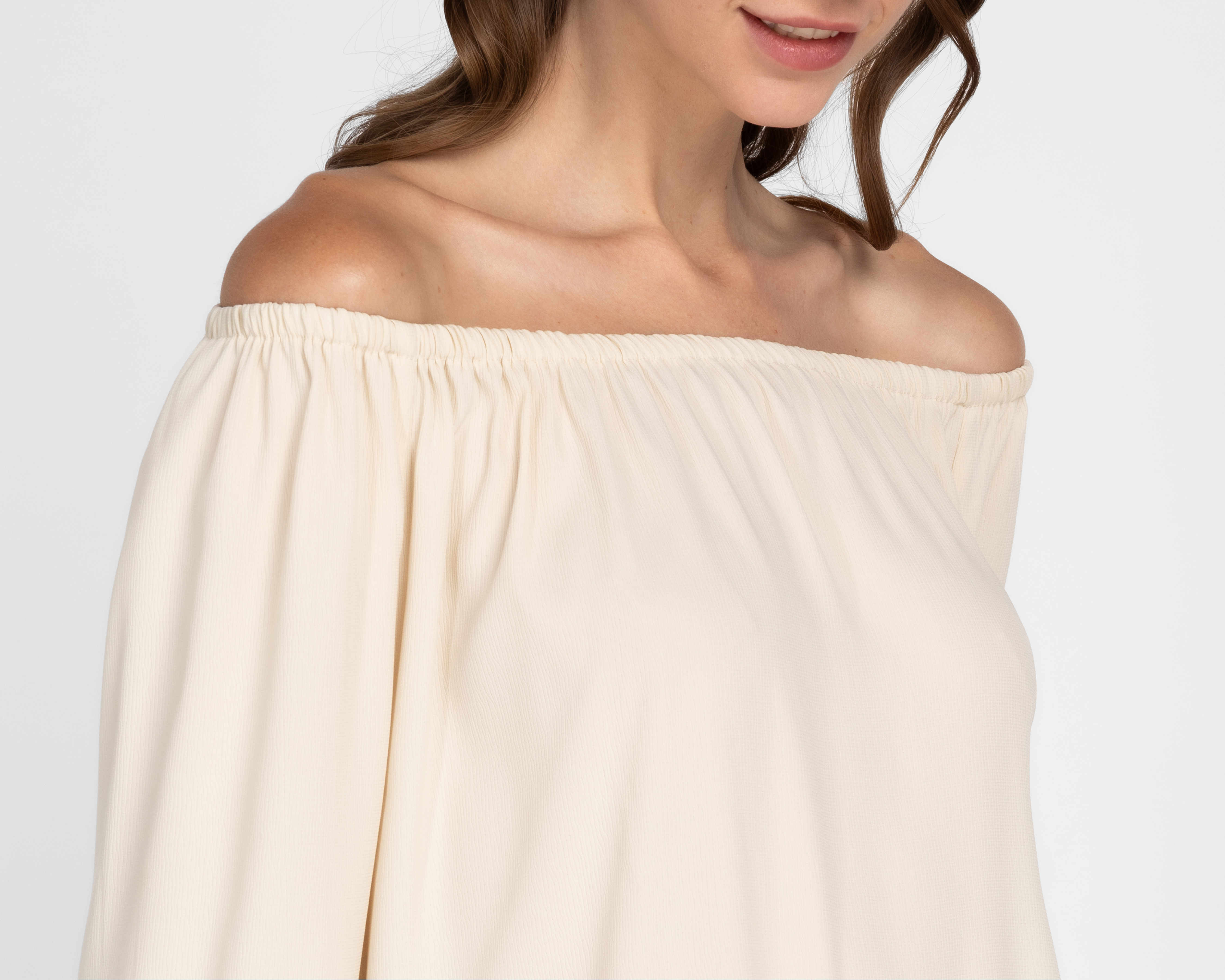 Foto 5 pulgar | Foto 4 | Blusa Andiamo Manga 3/4 Beige para Mujer