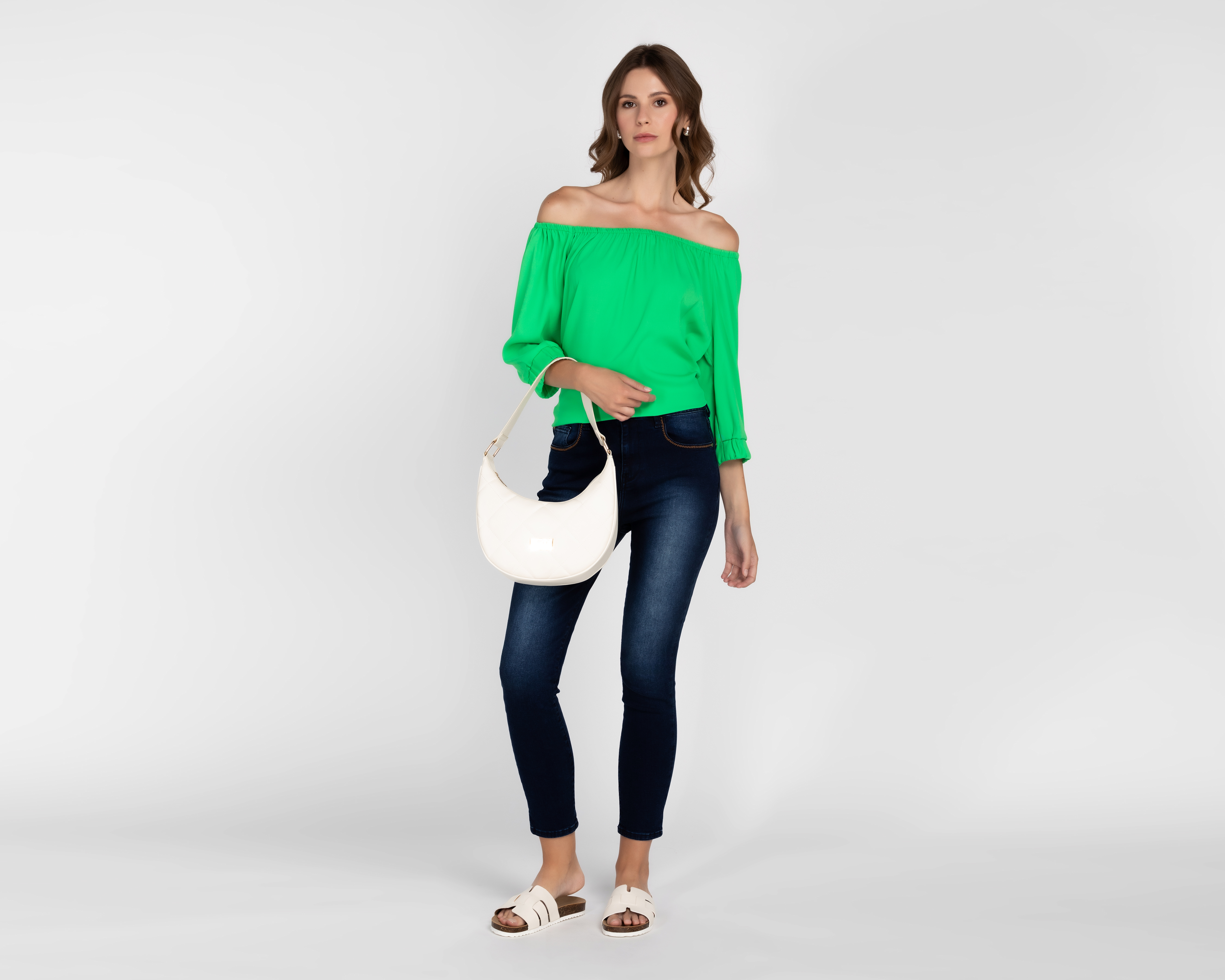 Foto 4 pulgar | Foto 2 | Blusa Andiamo Manga 3/4 Verde para Mujer
