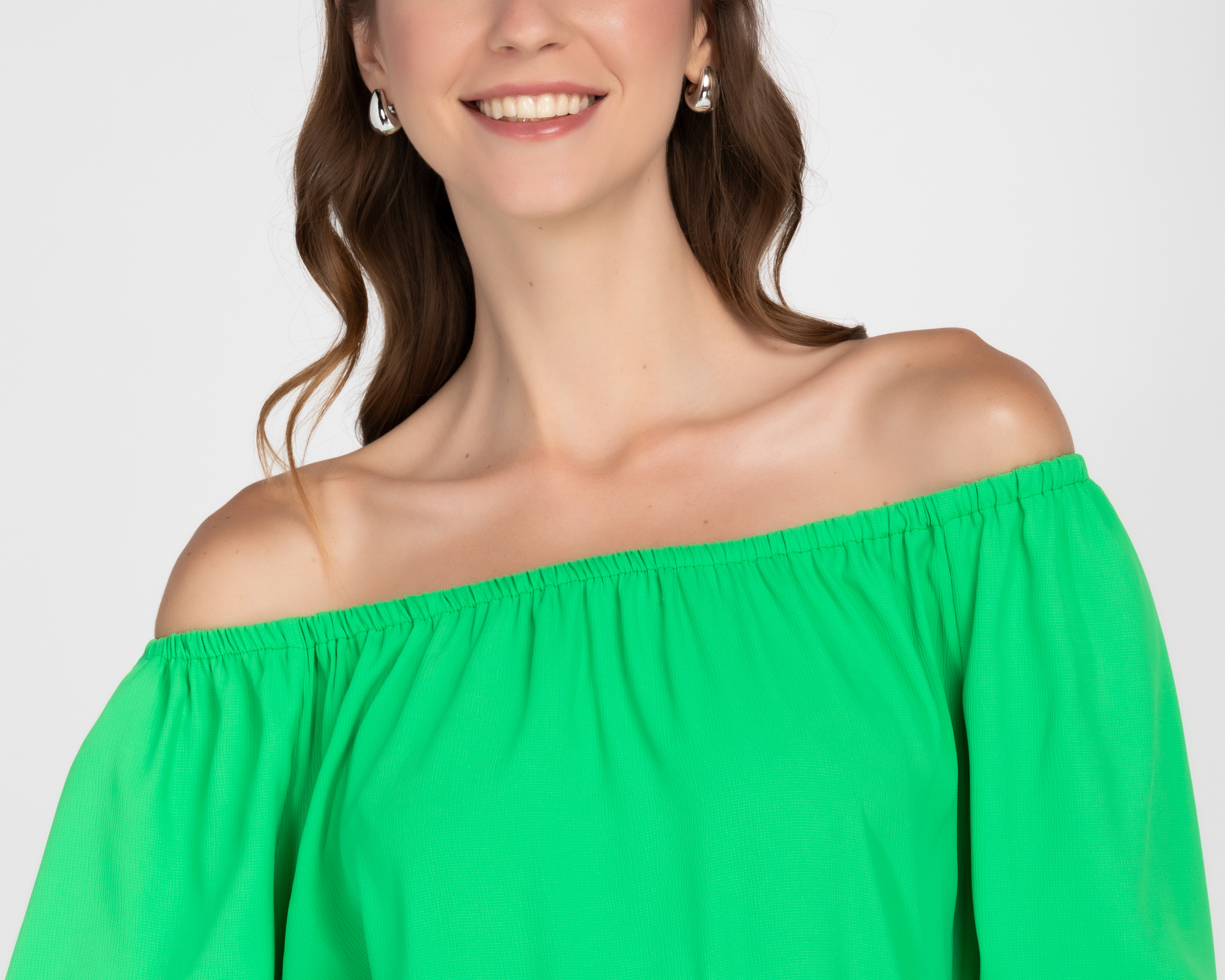 Foto 6 pulgar | Foto 4 | Blusa Andiamo Manga 3/4 Verde para Mujer