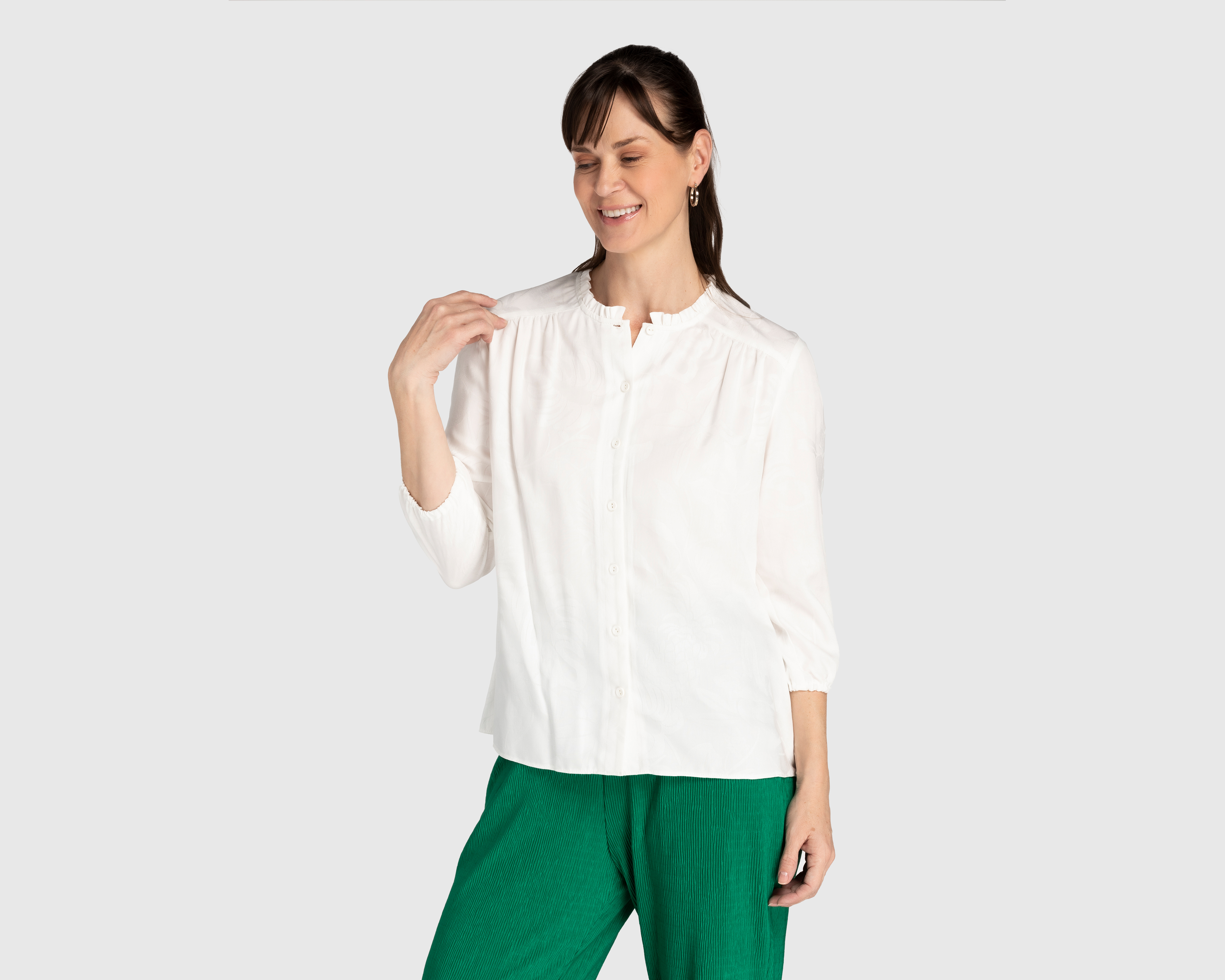 Blusa Sahara Manga 3/4 con Botones