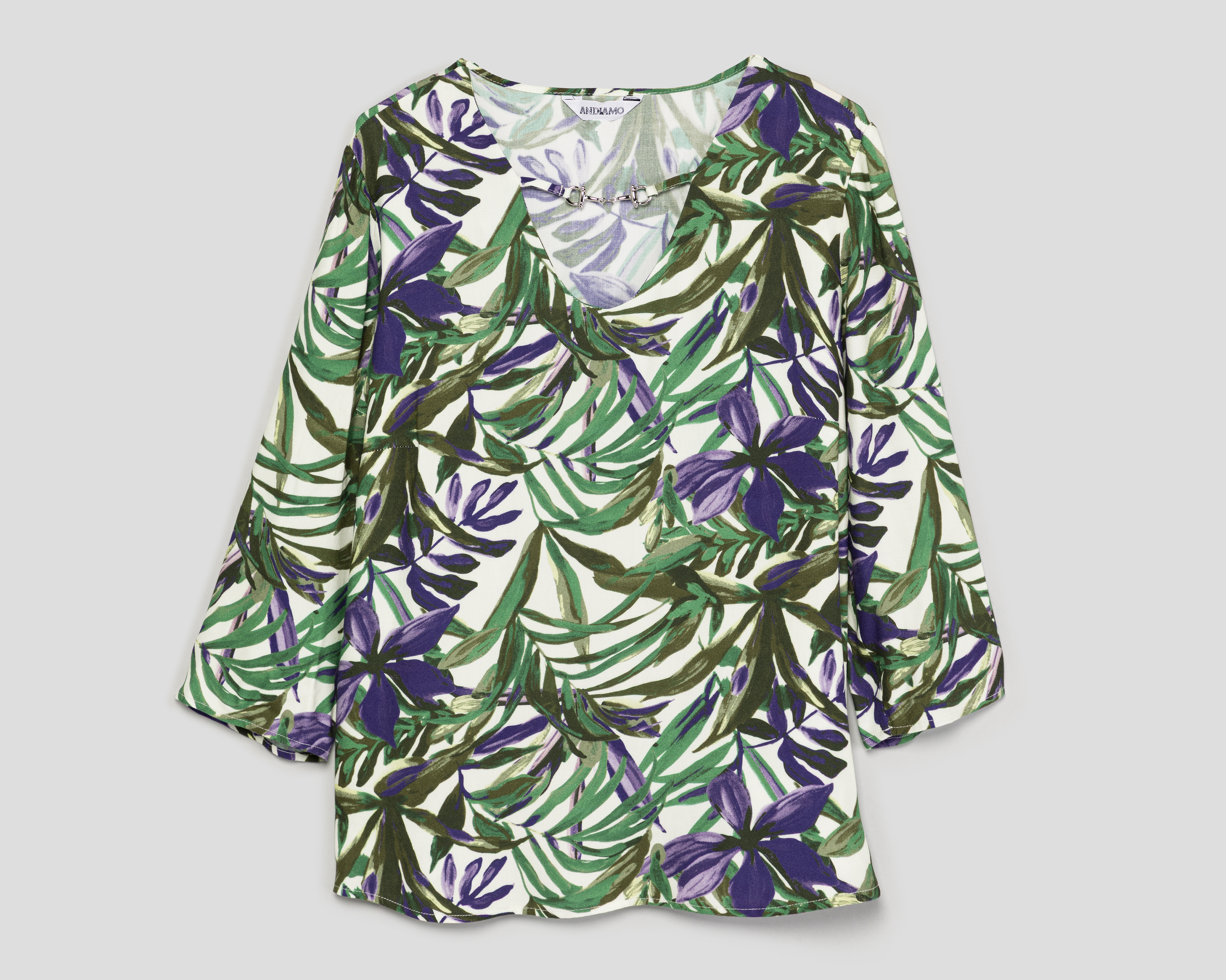 Foto 2 pulgar | Foto 1 | Blusa Andiamo Manga 3/4 para Mujer