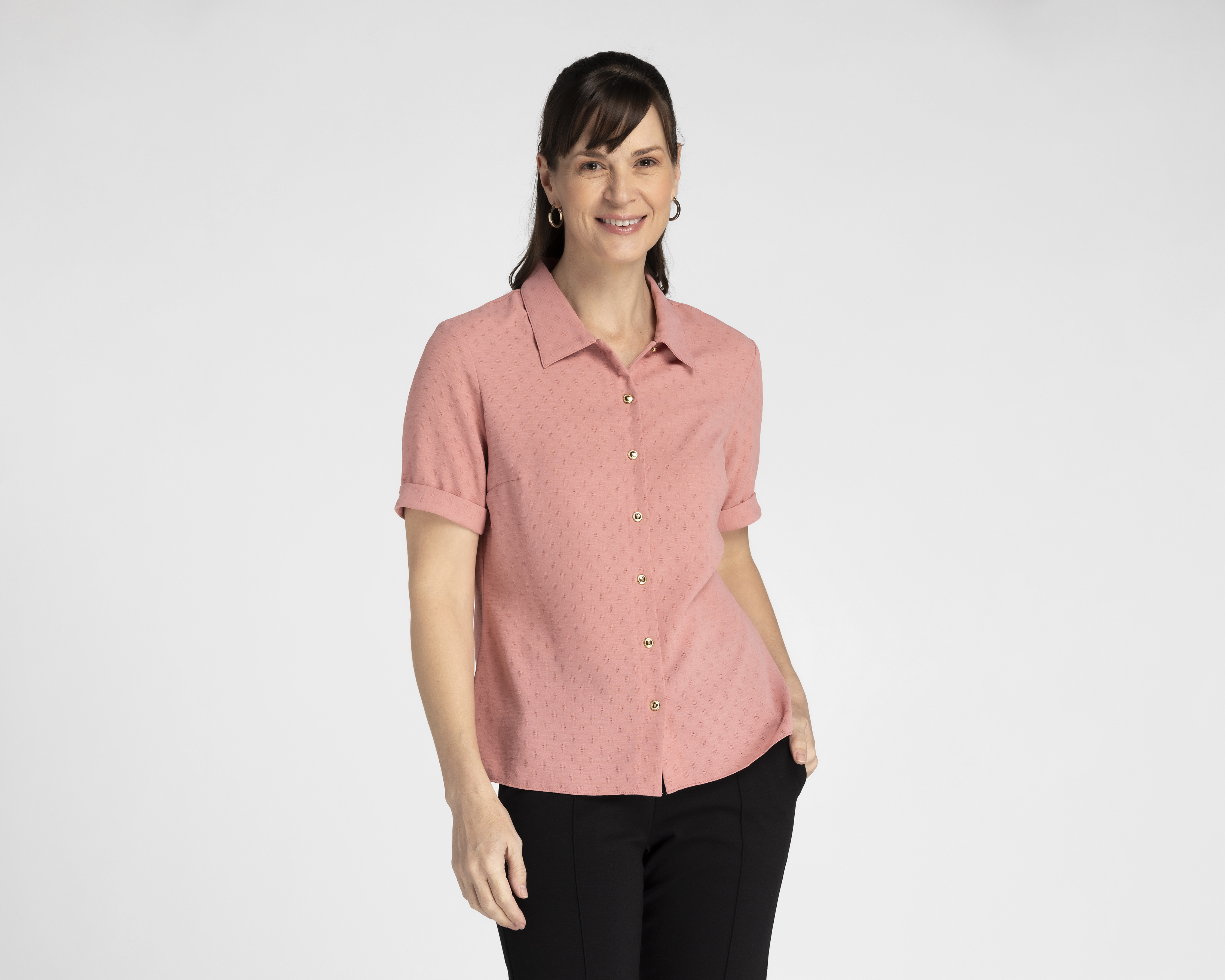 Blusa Sahara Manga Corta con Botones