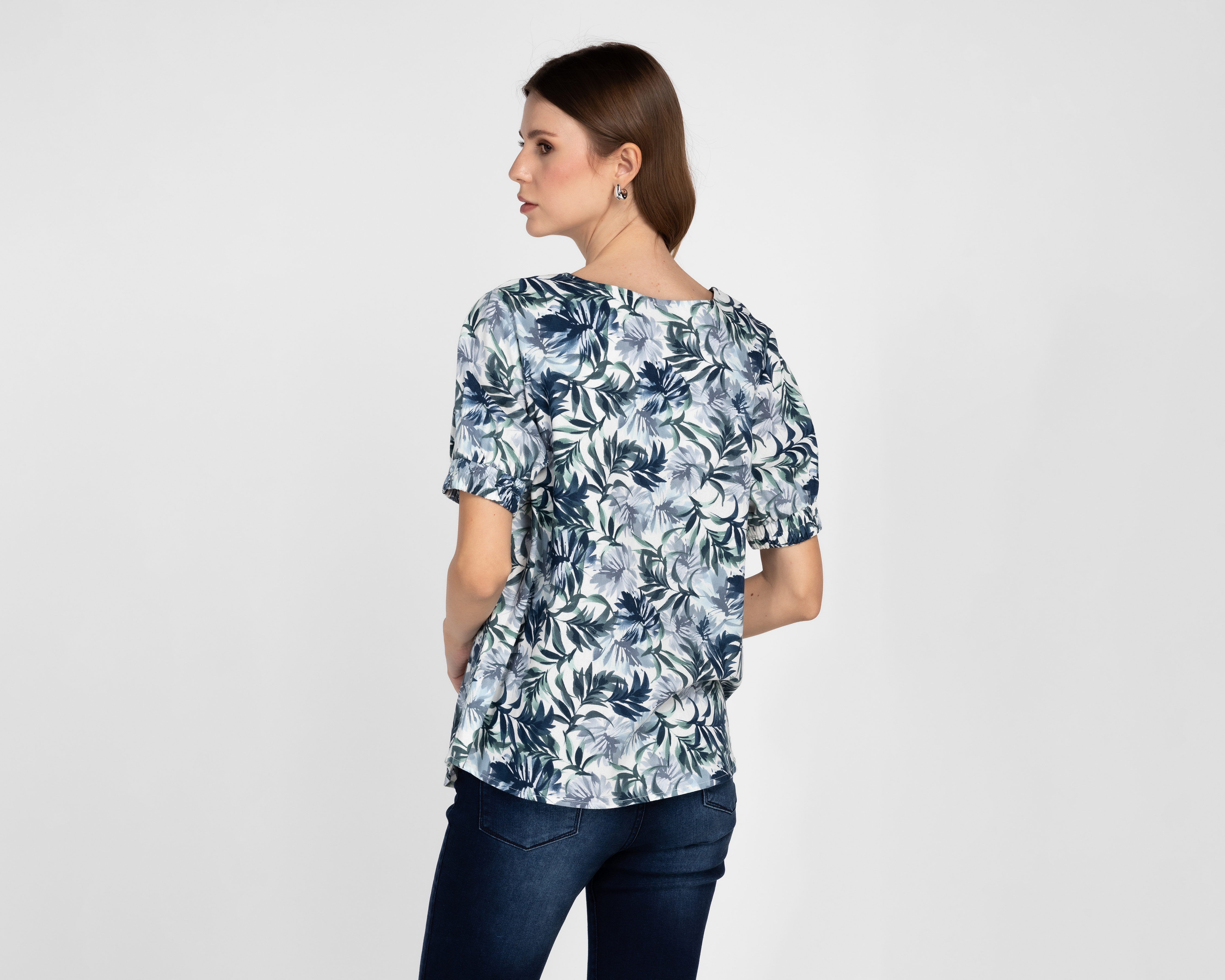 Foto 4 pulgar | Foto 3 | Blusa Andiamo Manga Corta Estampado Floral para Mujer