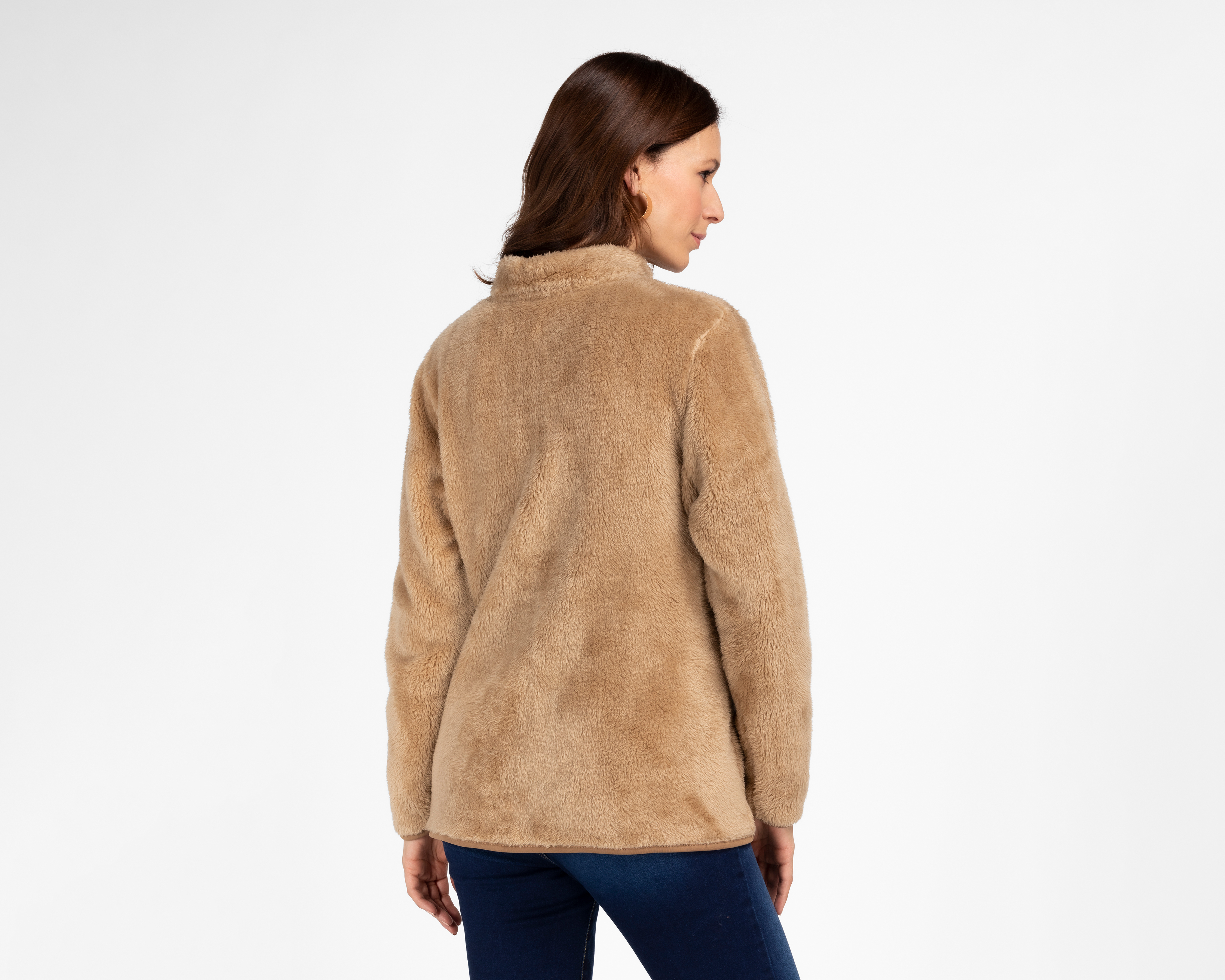 Foto 3 | Foto 3 | Chamarra Lady Sun Café con Peluche