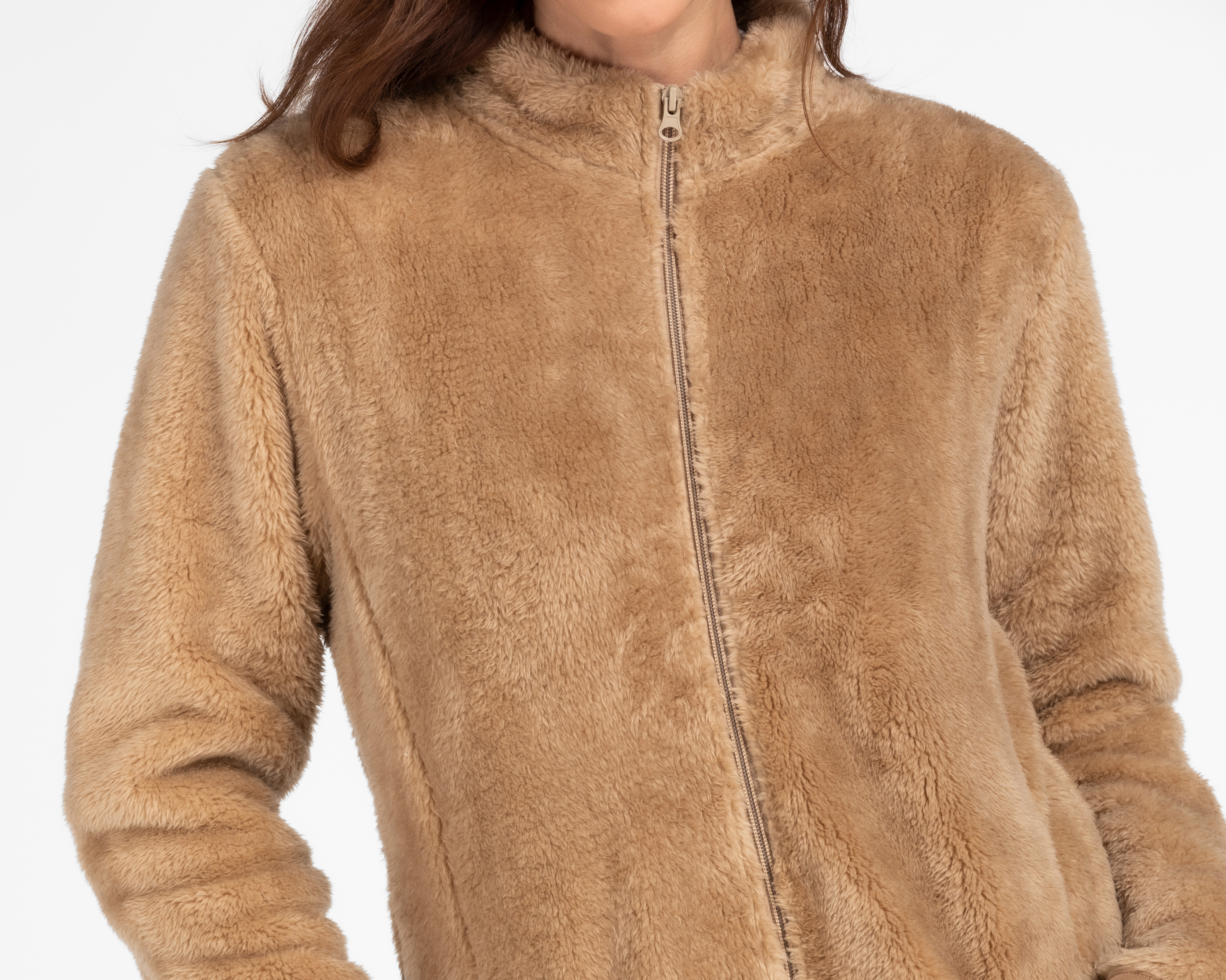 Foto 4 | Foto 4 | Chamarra Lady Sun Café con Peluche