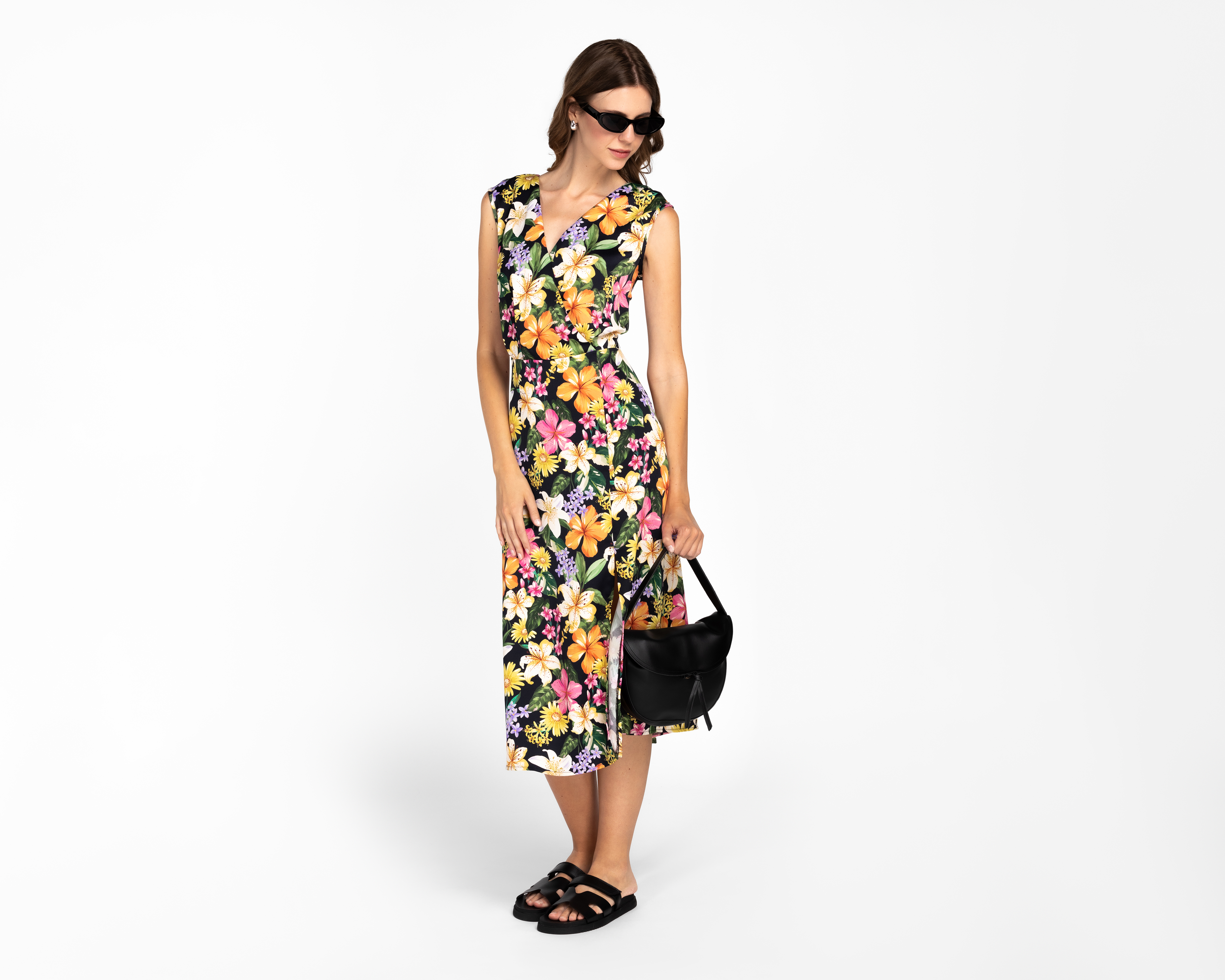 Foto 2 | Foto 2 | Vestido Casual Andiamo Floral sin Mangas con Escote V para Mujer