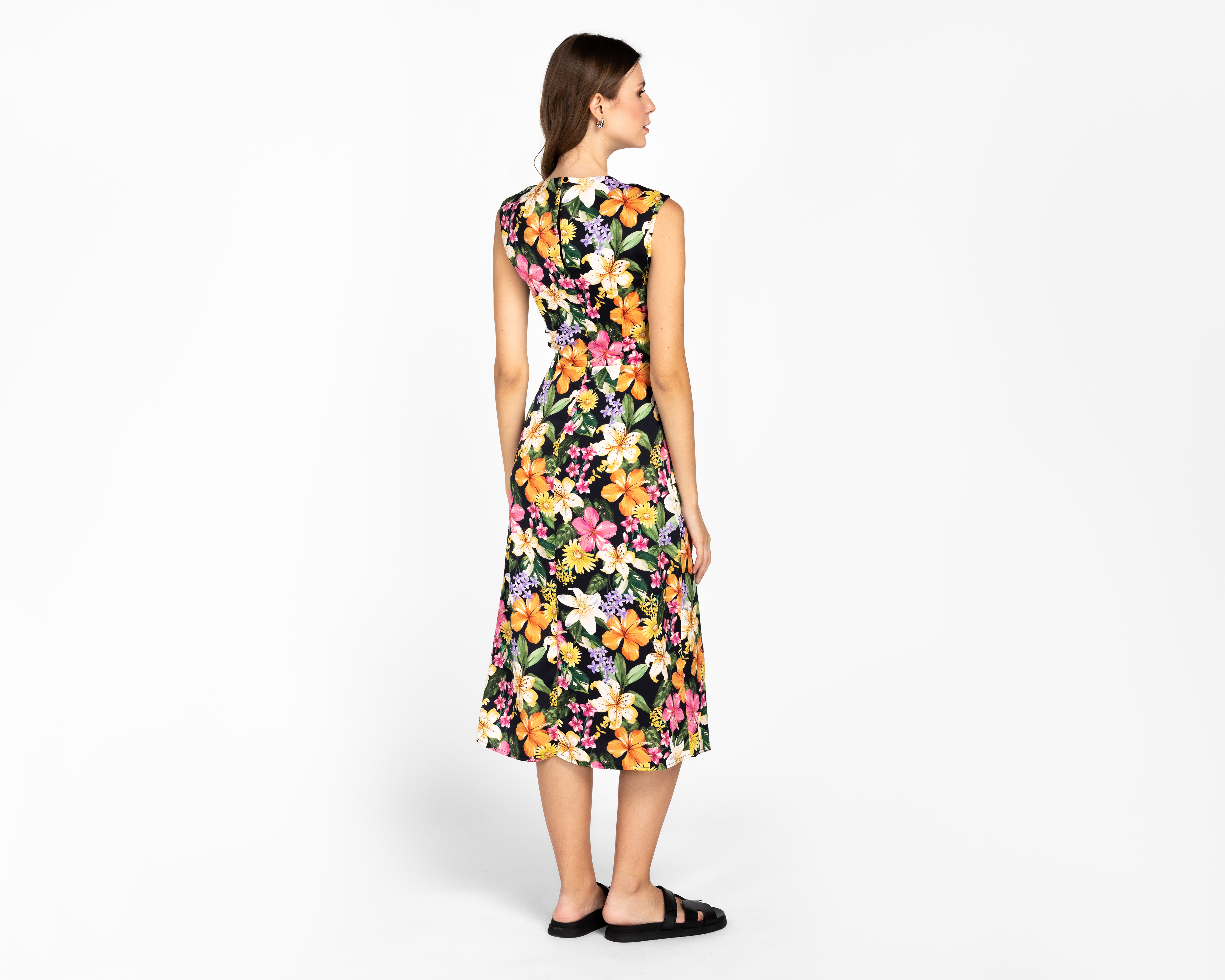 Foto 4 pulgar | Foto 3 | Vestido Casual Andiamo Floral sin Mangas con Escote V para Mujer