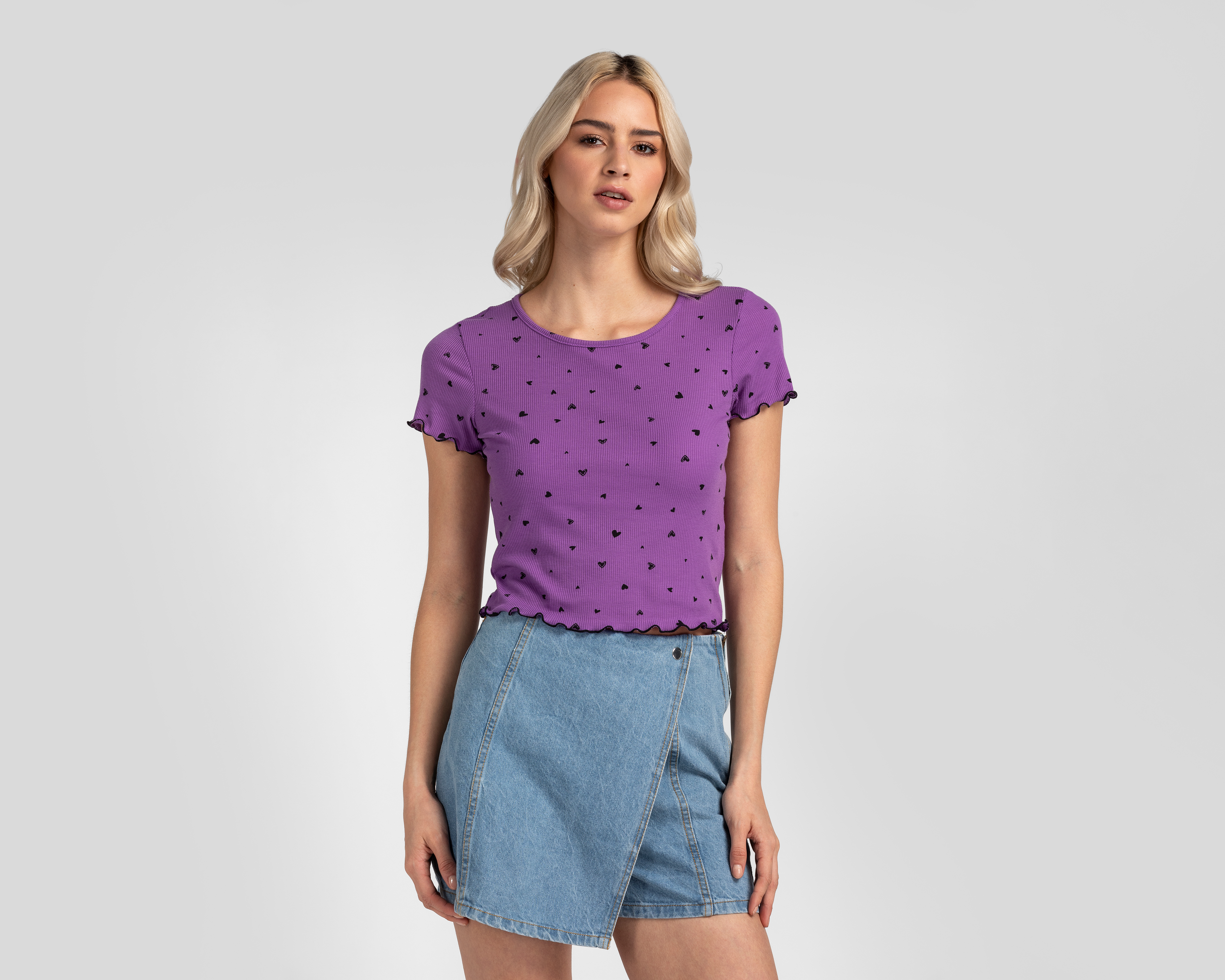 Foto 3 pulgar | Foto 2 | Playera Manga Corta 18 Forever para Mujer 2 Piezas