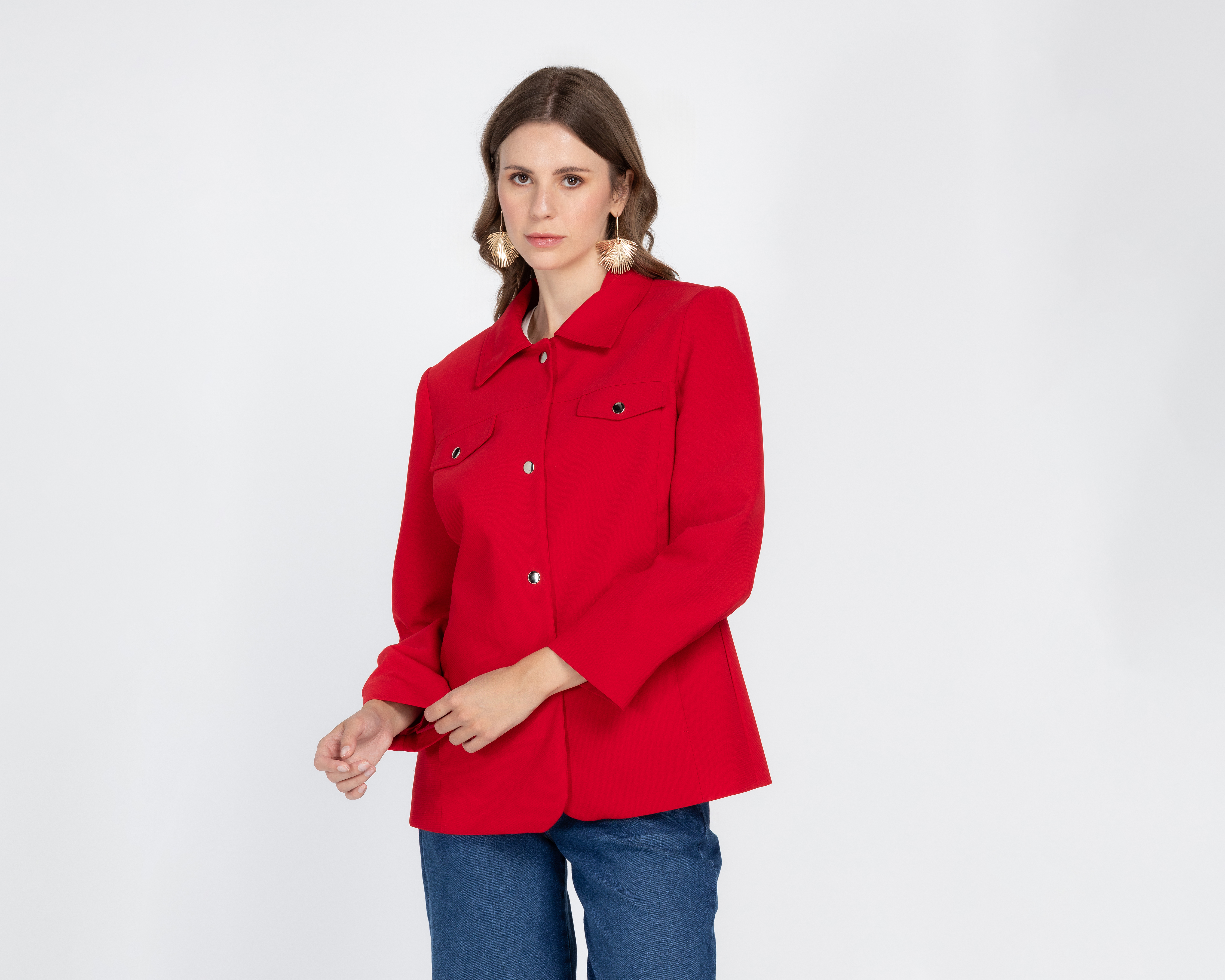 Foto 2 pulgar | Foto 1 | Blazer Rojo Andiamo para Mujer