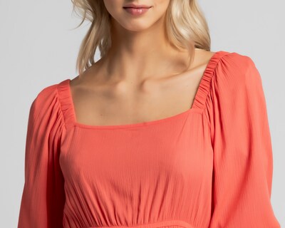 Foto 4 | Foto 4 | Vestido Casual Refill Salmón Manga 3/4 Corto para Mujer