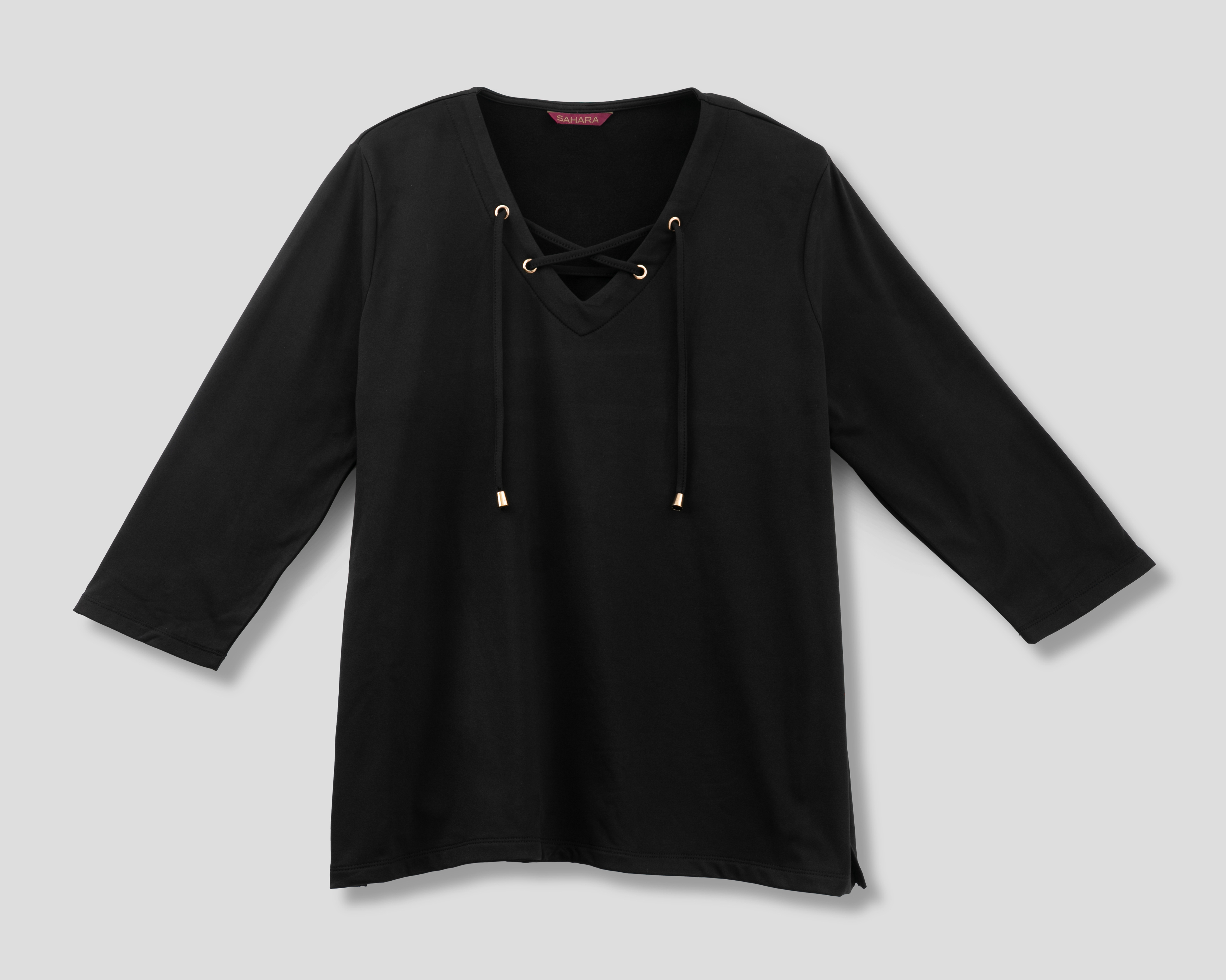 Foto 2 pulgar | Foto 1 | Blusa Negra Sahara para Mujer