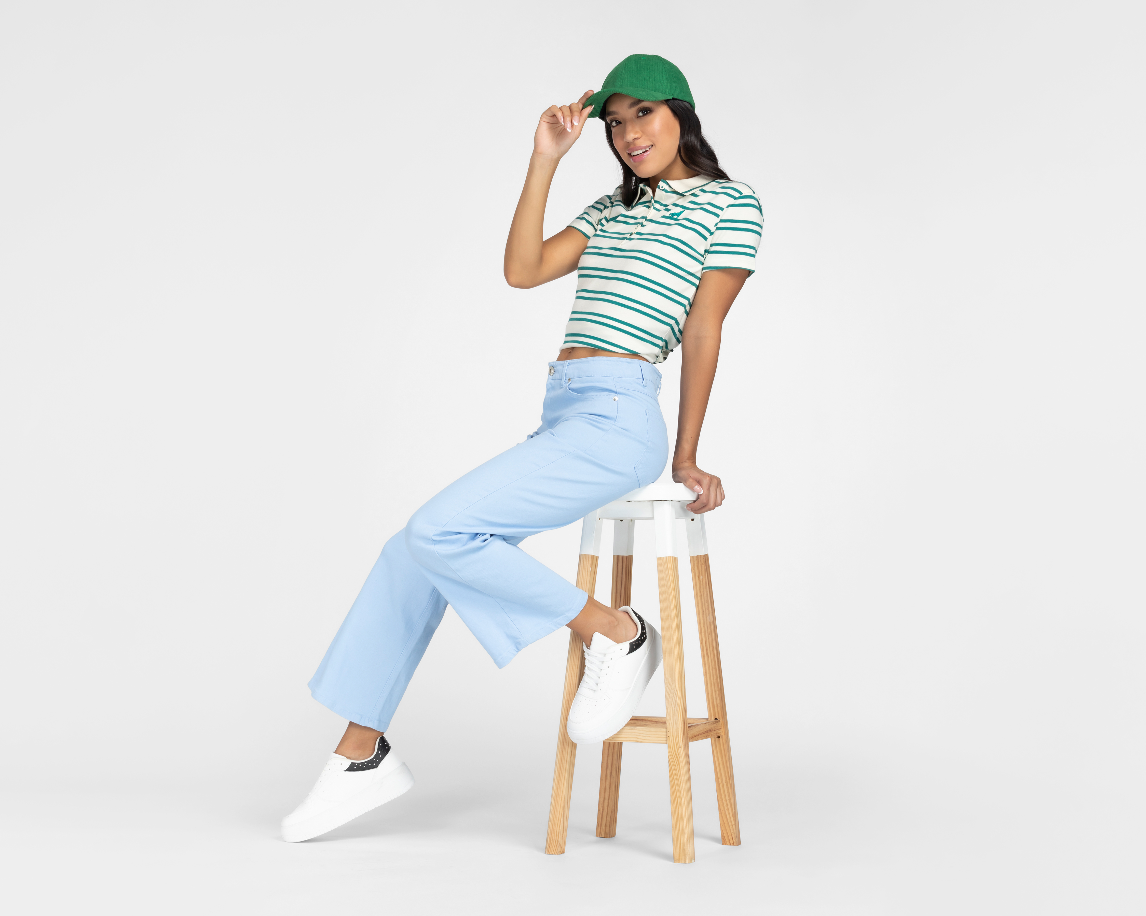 Foto 3 pulgar | Foto 2 | Playera Refill tipo Polo a Rayas