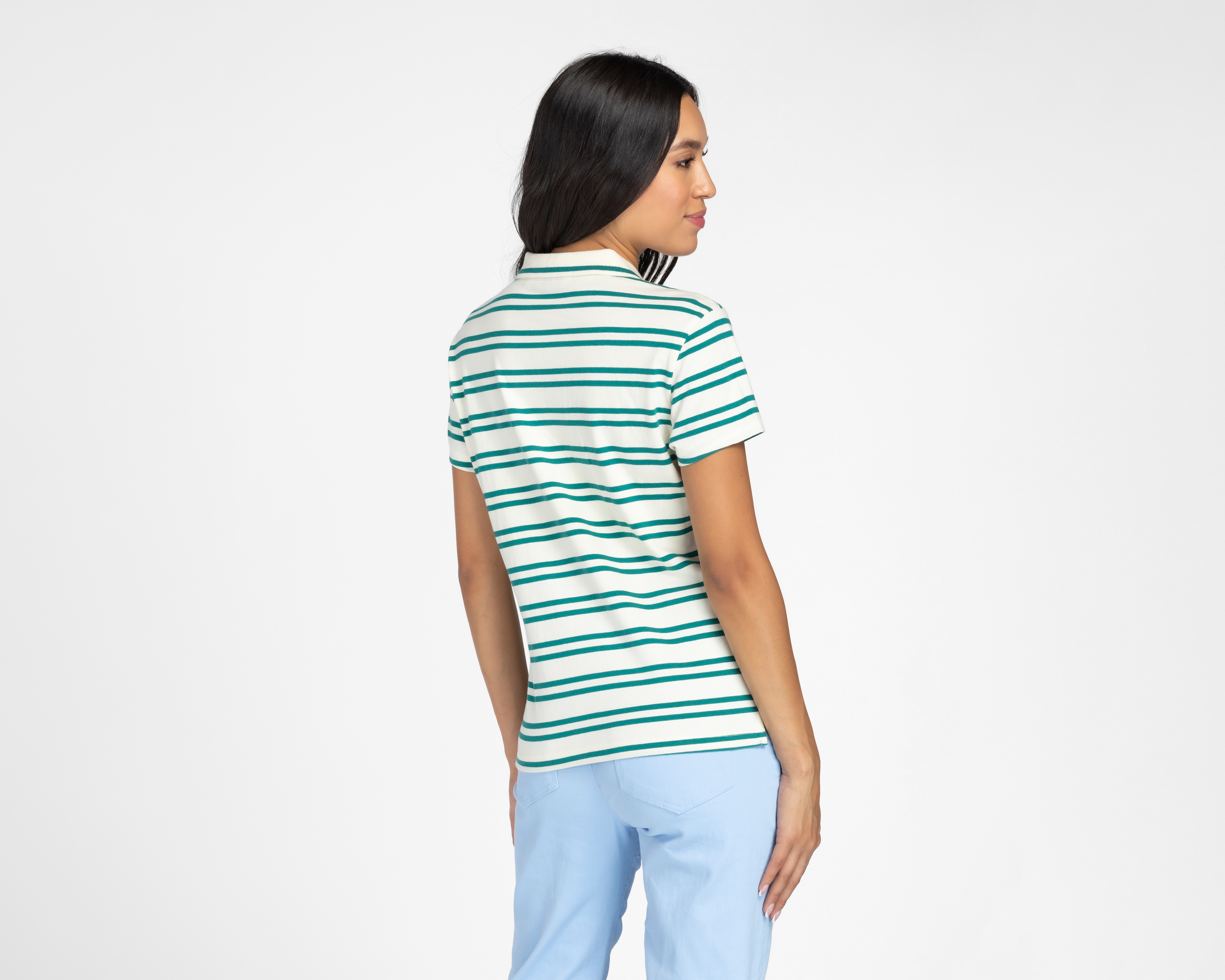 Foto 4 pulgar | Foto 3 | Playera Refill tipo Polo a Rayas