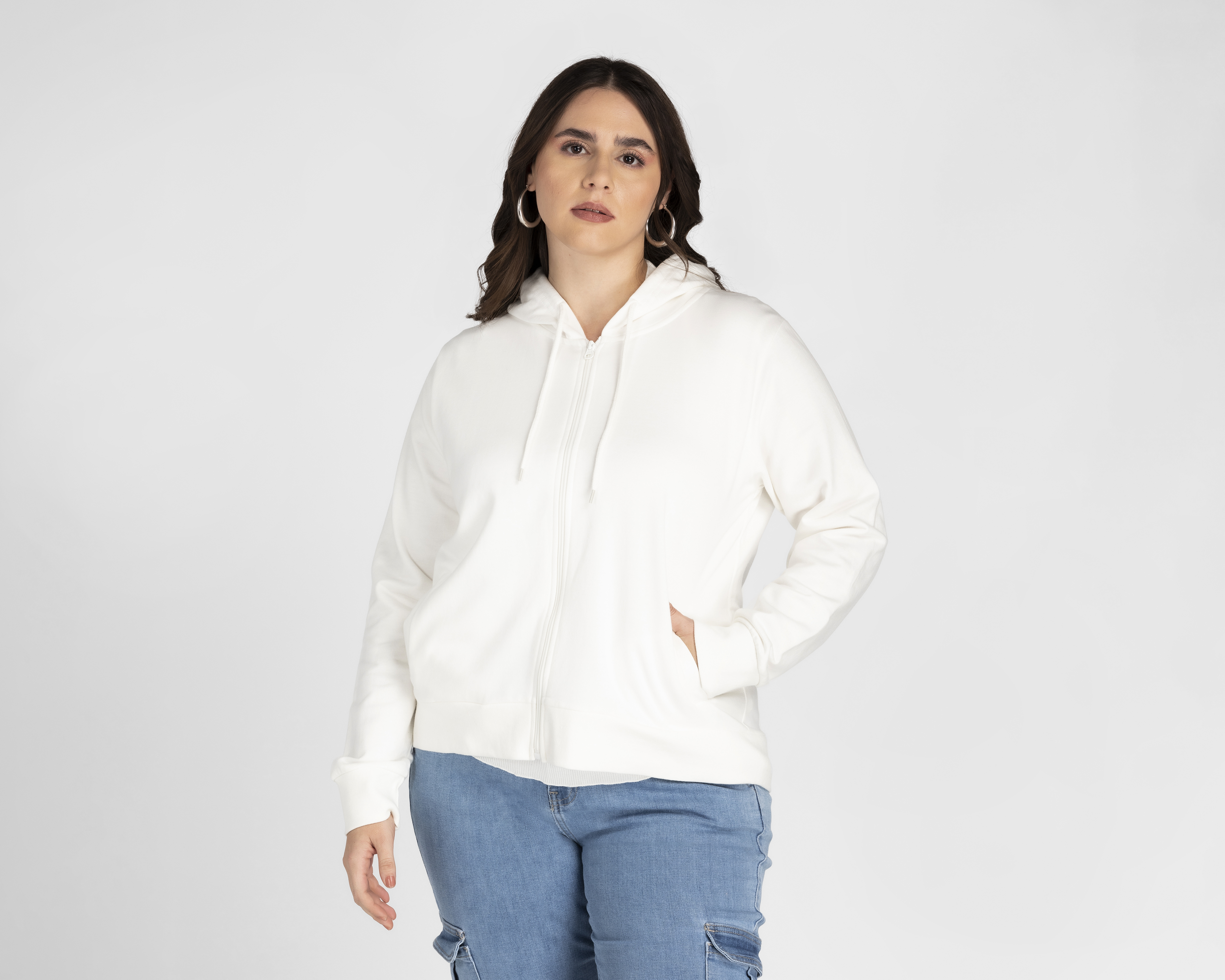 Foto 5 pulgar | Foto 4 | Sudadera Refill Blanca con Capucha