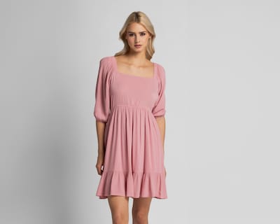 Foto 1 | Foto 1 | Vestido Casual Refill Rosa Manga 3/4 Corto para Mujer