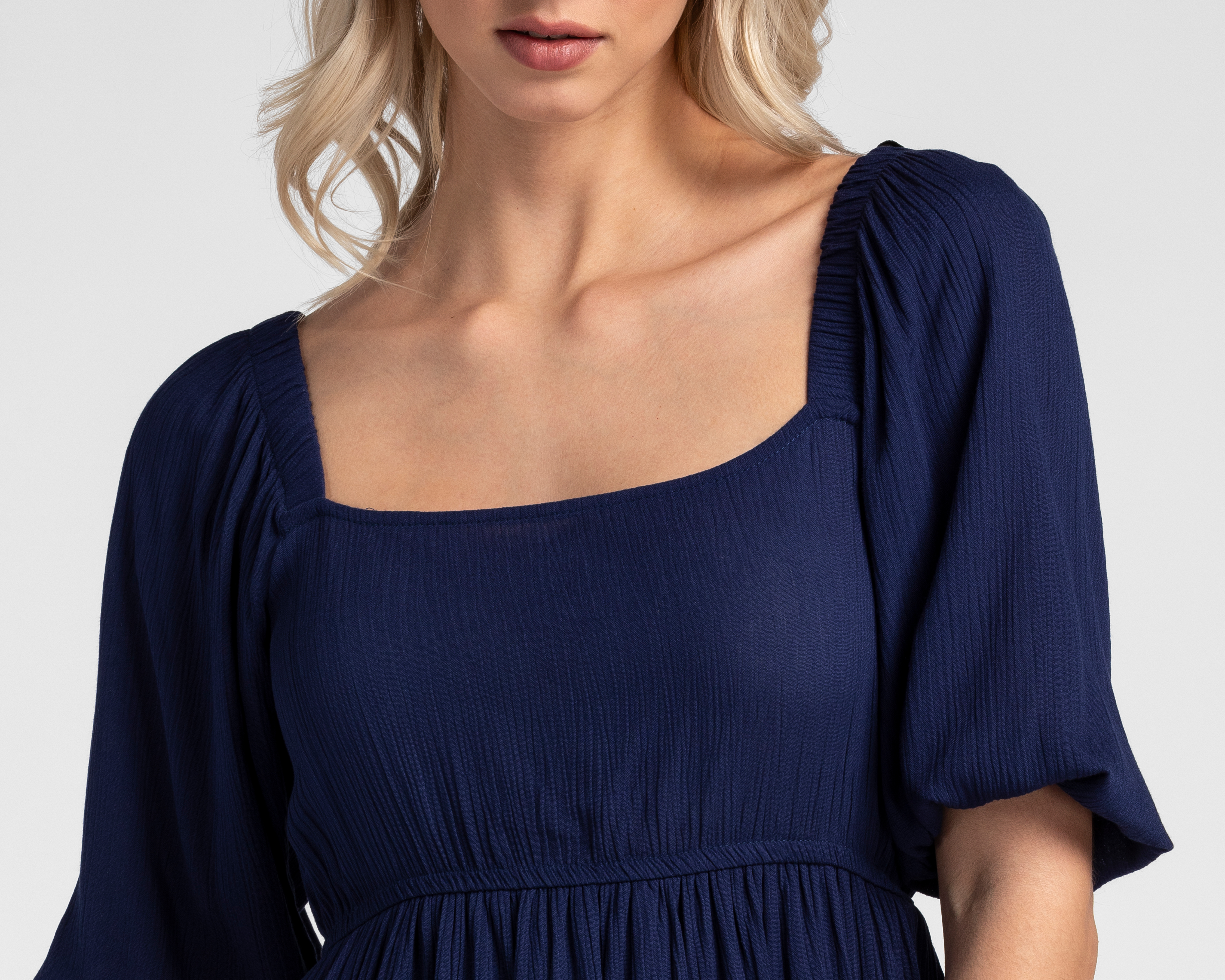 Foto 5 pulgar | Foto 4 | Vestido Casual Refill Manga 3/4 Azul Marino para Mujer