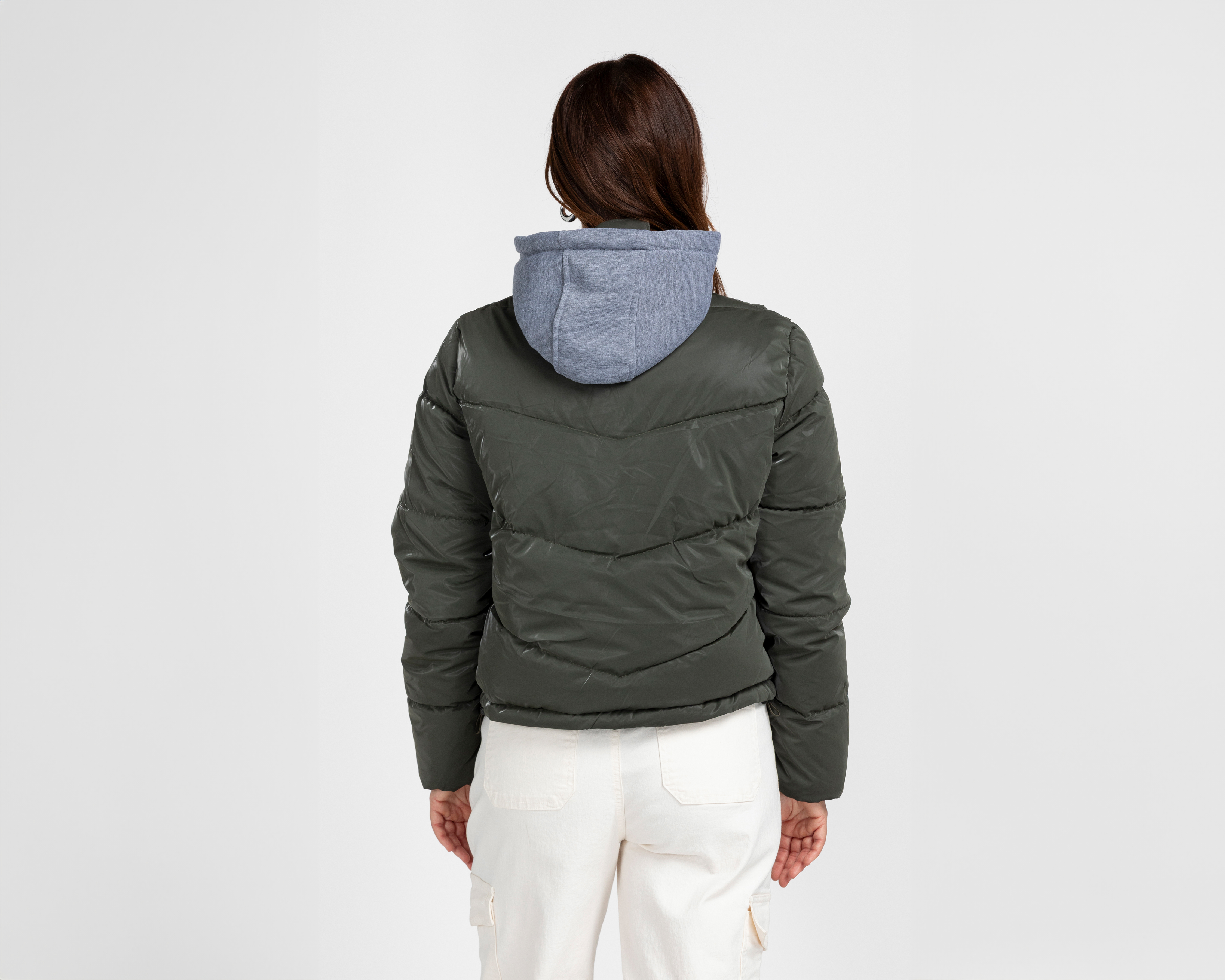 Foto 4 pulgar | Foto 3 | Chamarra con Capucha Roosevelt para Mujer