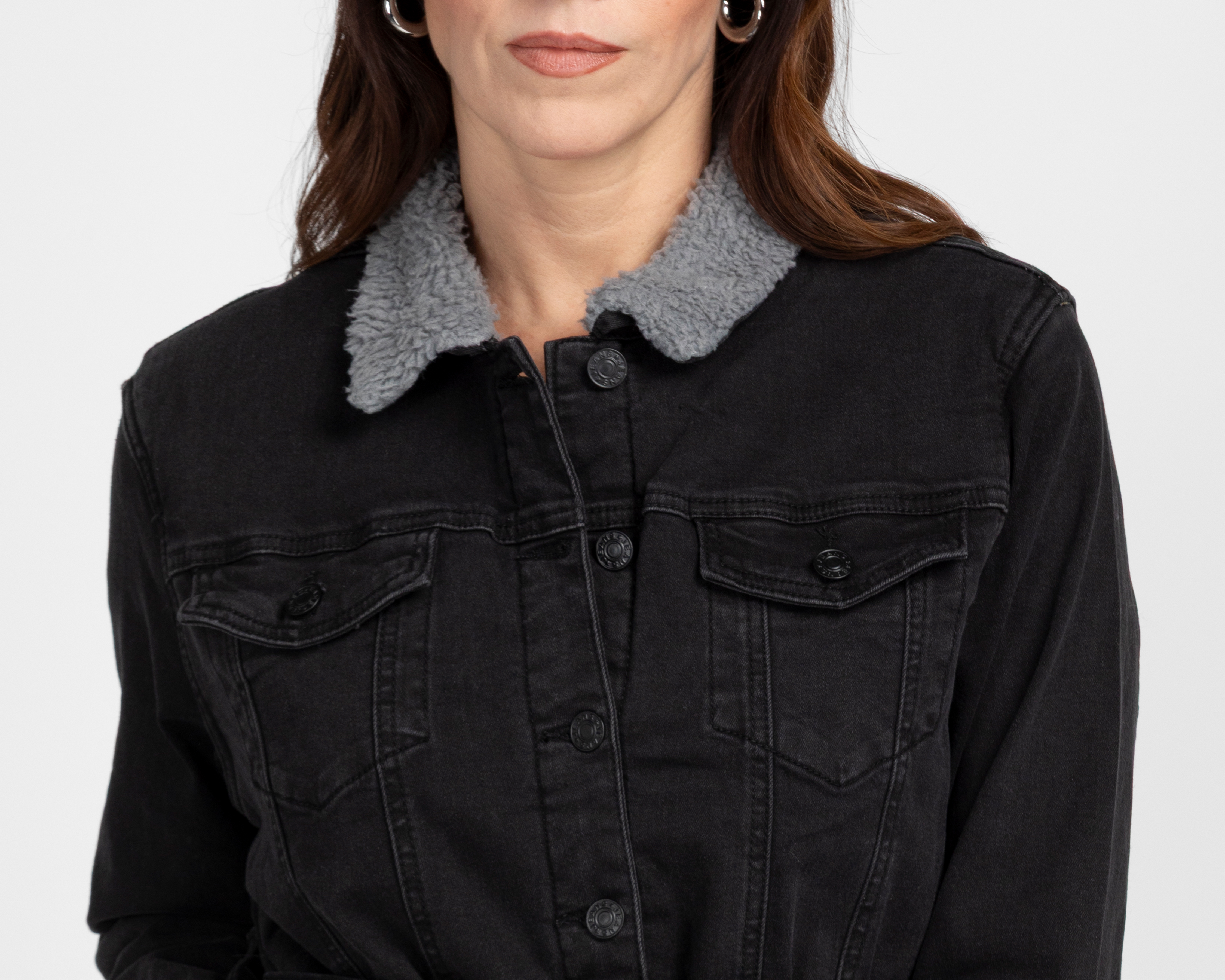 Foto 4 | Foto 4 | Chamarra Negra Roosevelt para Mujer